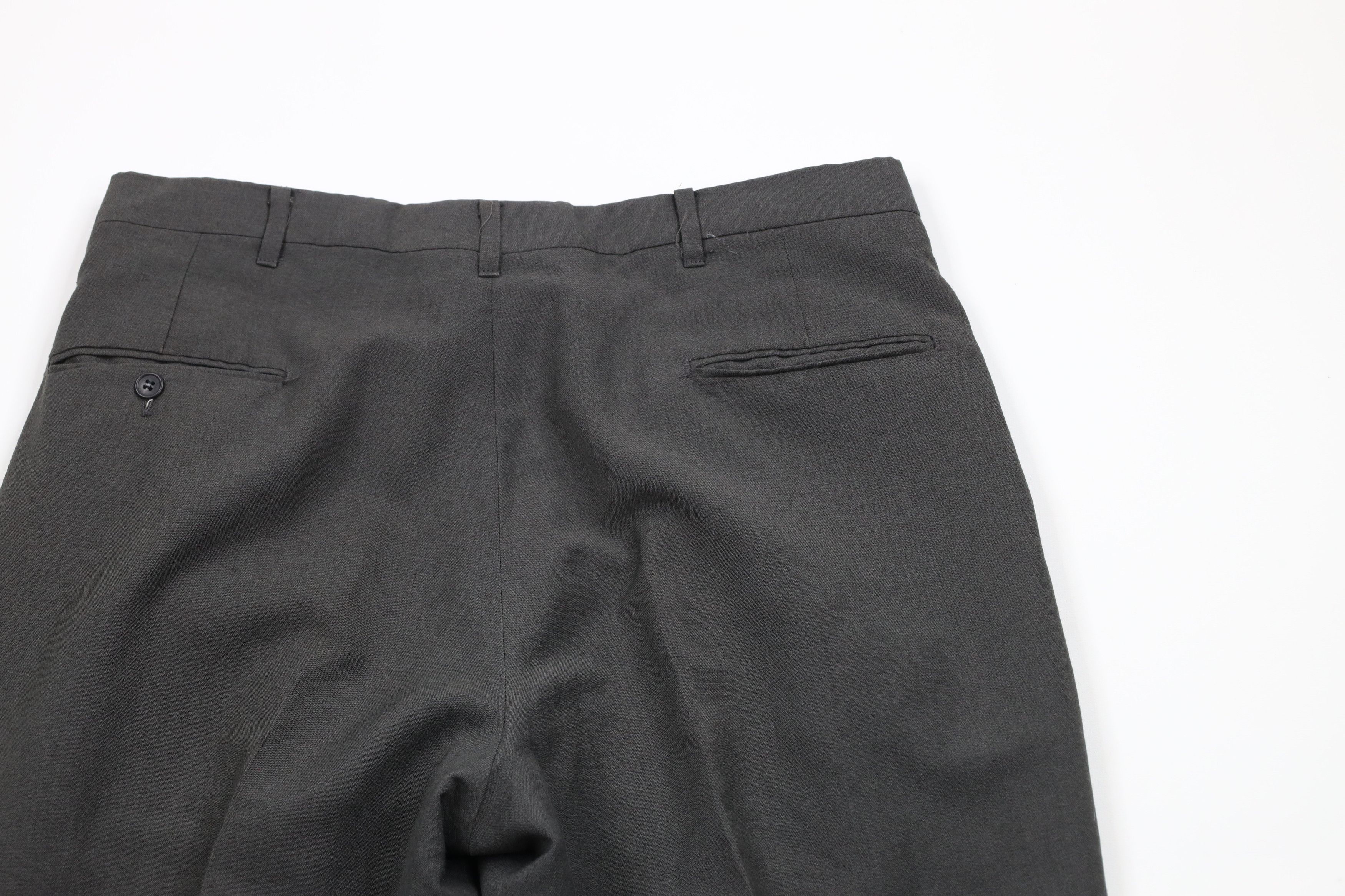 Vintage Vintage 70s Streetwear Wool Blend Wide Leg Pants Gray Size 34 - 9 Thumbnail