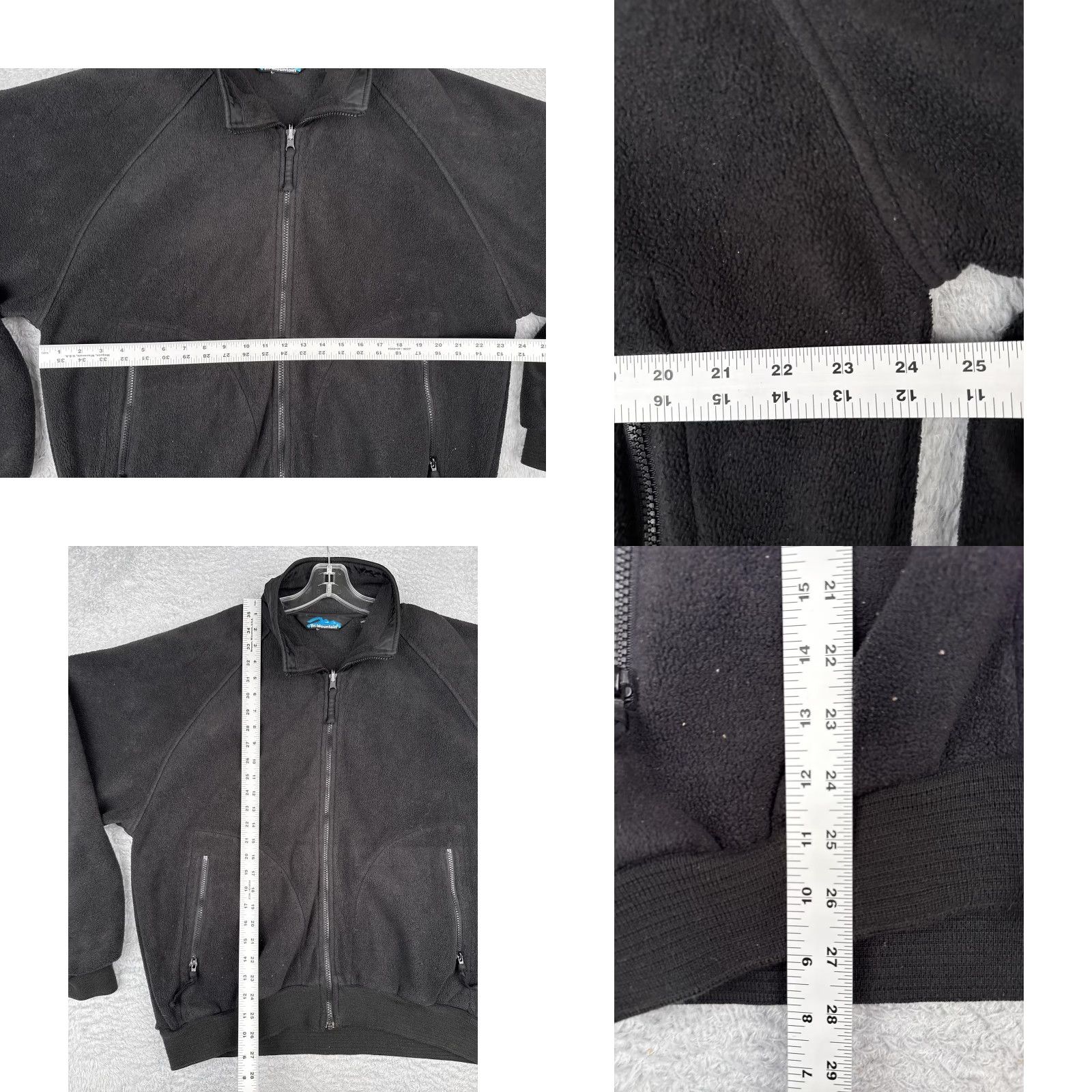 Vintage Tri-Mountain Jacket Mens Large Black Fleece Full Zip Stand Collar Pockets Raglan Size US L / EU 52-54 / 3 - 8 Thumbnail