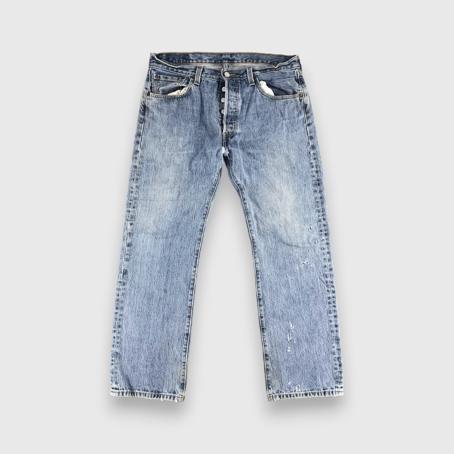 Levi's Levis 501 Jeans Faded Blue Denim-J395 Size US 35 - 1 Thumbnail