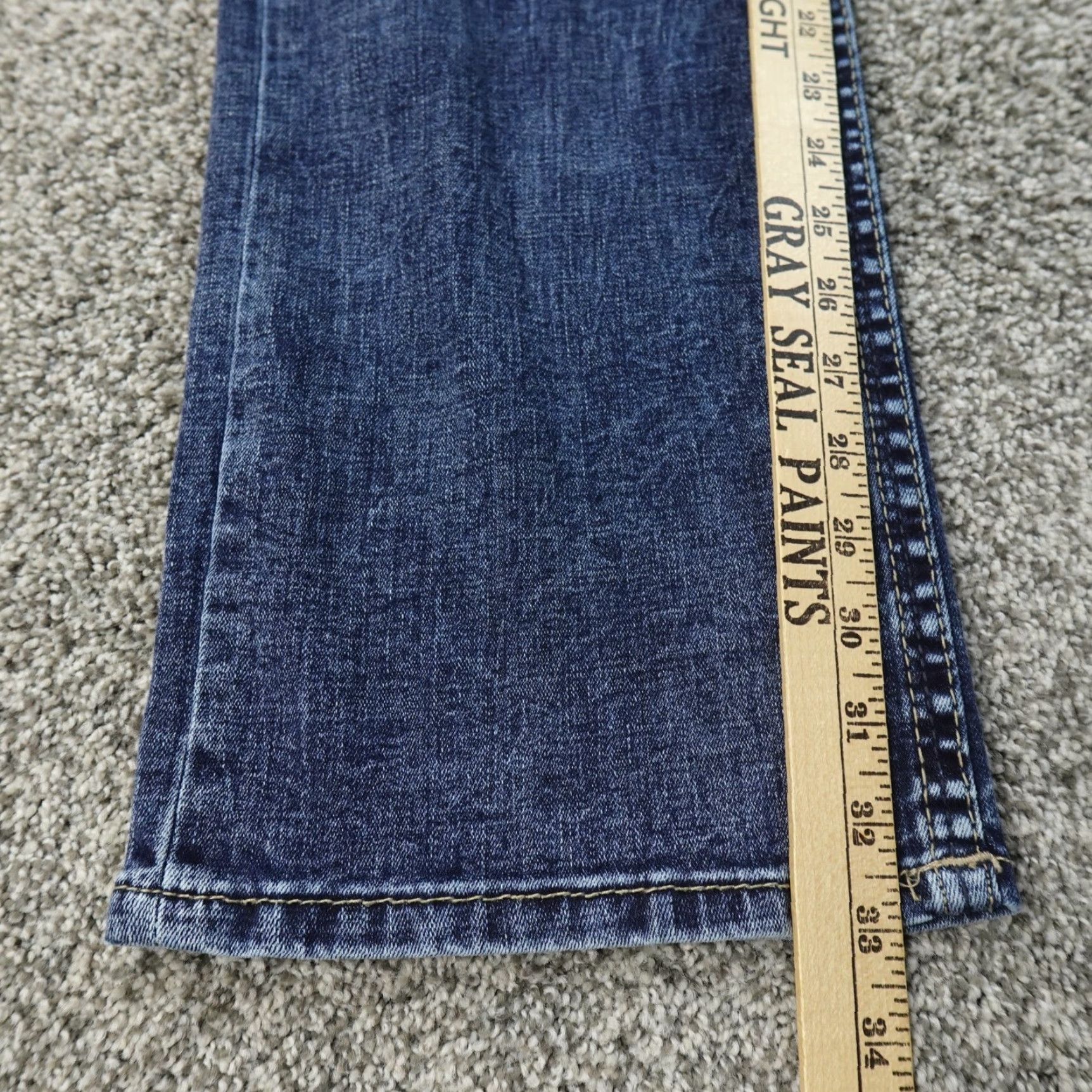 Vintage Buck le BKE Jeans Mens 30X33 Dark Blue Denim Jake Straight Leg Stretch Whiskered Jeans Size US 30 / EU 46 - 3 Thumbnail