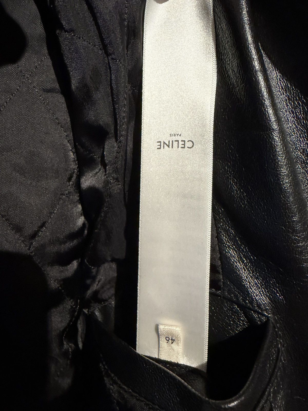 Celine × Hedi Slimane Celine by Hedi Slimane - Leather Fur Collar Jacket - FW23 Size US S / EU 44-46 / 1 - 8 Thumbnail