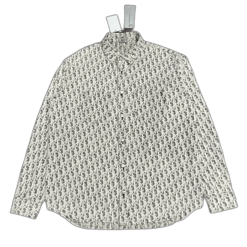 Dior Grey Logo Denim Shirt Jacket-2506