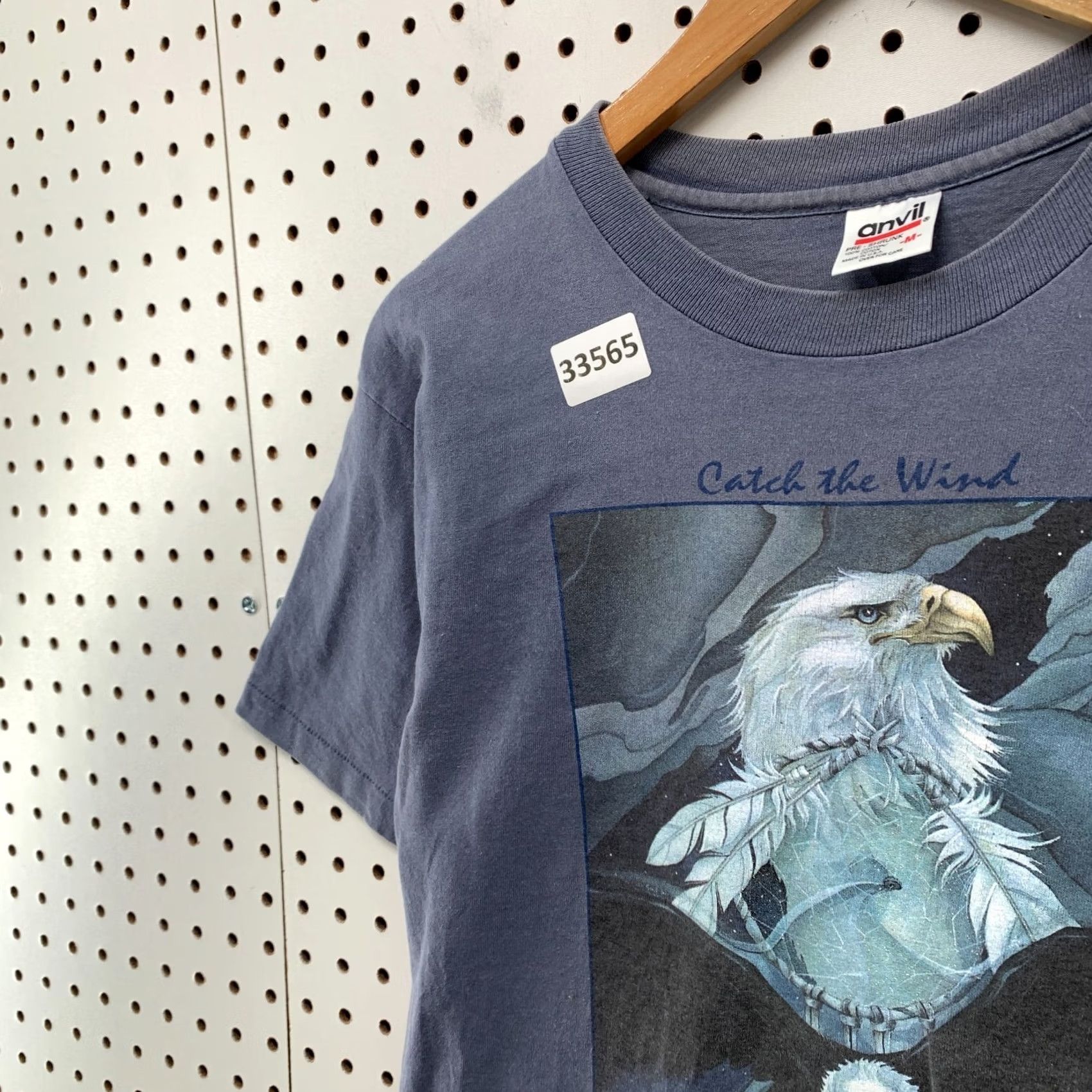 Anvil Vintage Eagle Nature Shirt Mens M Blue 19x26 USA Single Stitch Anvil T-Shirt Crew Neck Short Sleeve Birds USA Mens Size US M / EU 48-50 / 2 - 6 Thumbnail