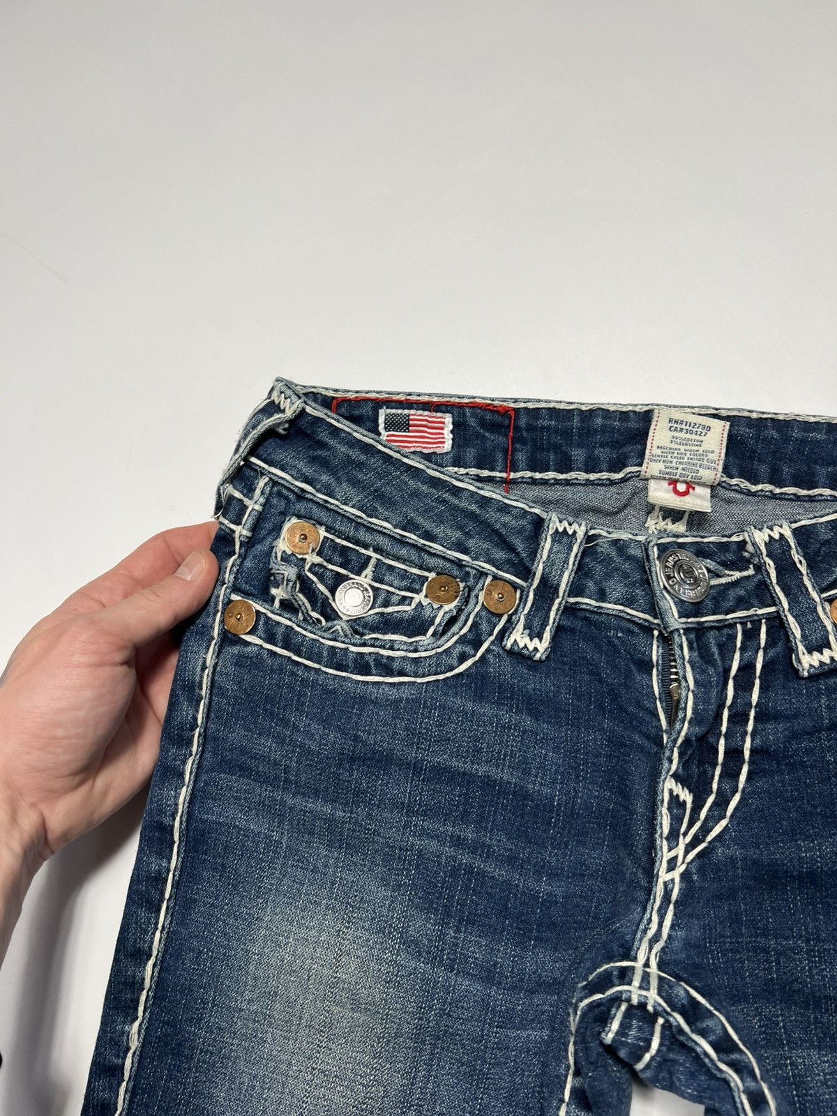 True Religion Vintage Y2K True Religion Billy Super Flare Low Rise Jeans Size 27" / US 4 / IT 40 - 10 Thumbnail