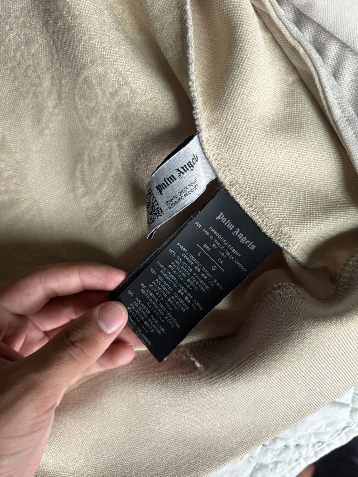Palm Angels Palm angels Beige Bandana embroidered track jacket Size US L / EU 52-54 / 3 - 5 Thumbnail