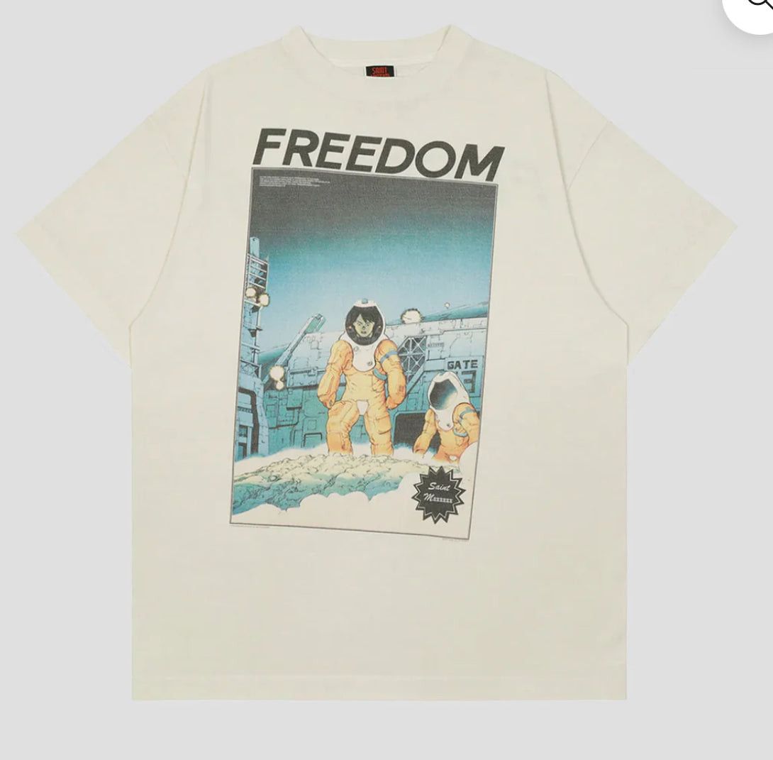 FREEDOM saint xxxxxx Tシャツ AKIRA SAINT Mxxxxxx FREEDOM × SAINT Mxxxxxx BIKE Short sleeve T