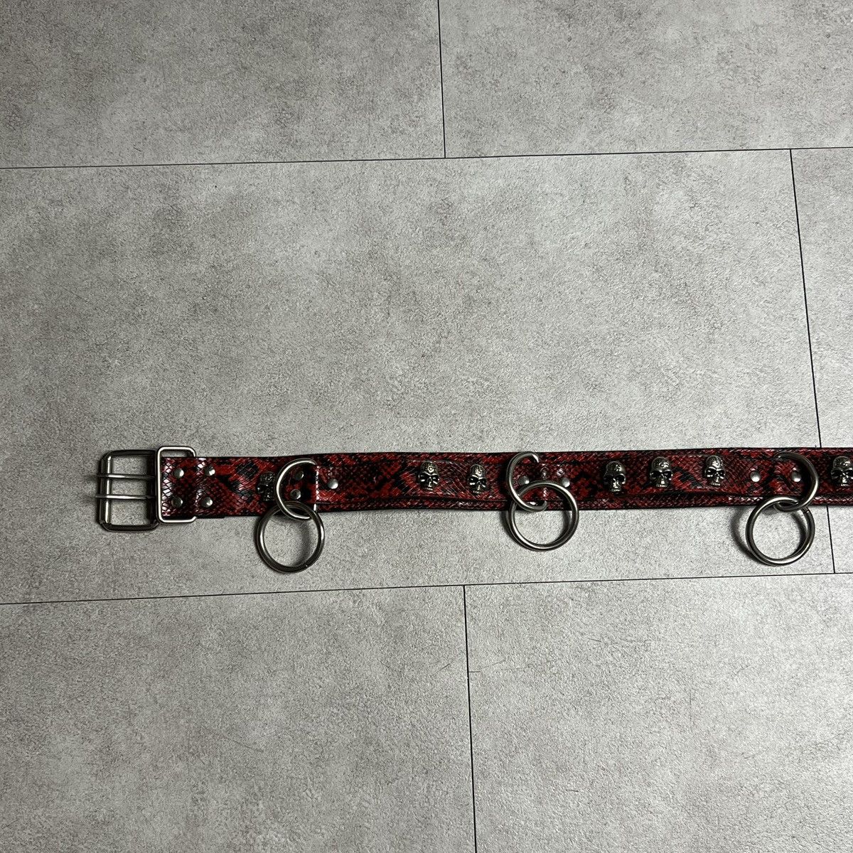 Japanese Brand × Seditionaries Sexpot Revenge Snakeskin Skull Studded hoop Belt Size ONE SIZE - 3 Thumbnail