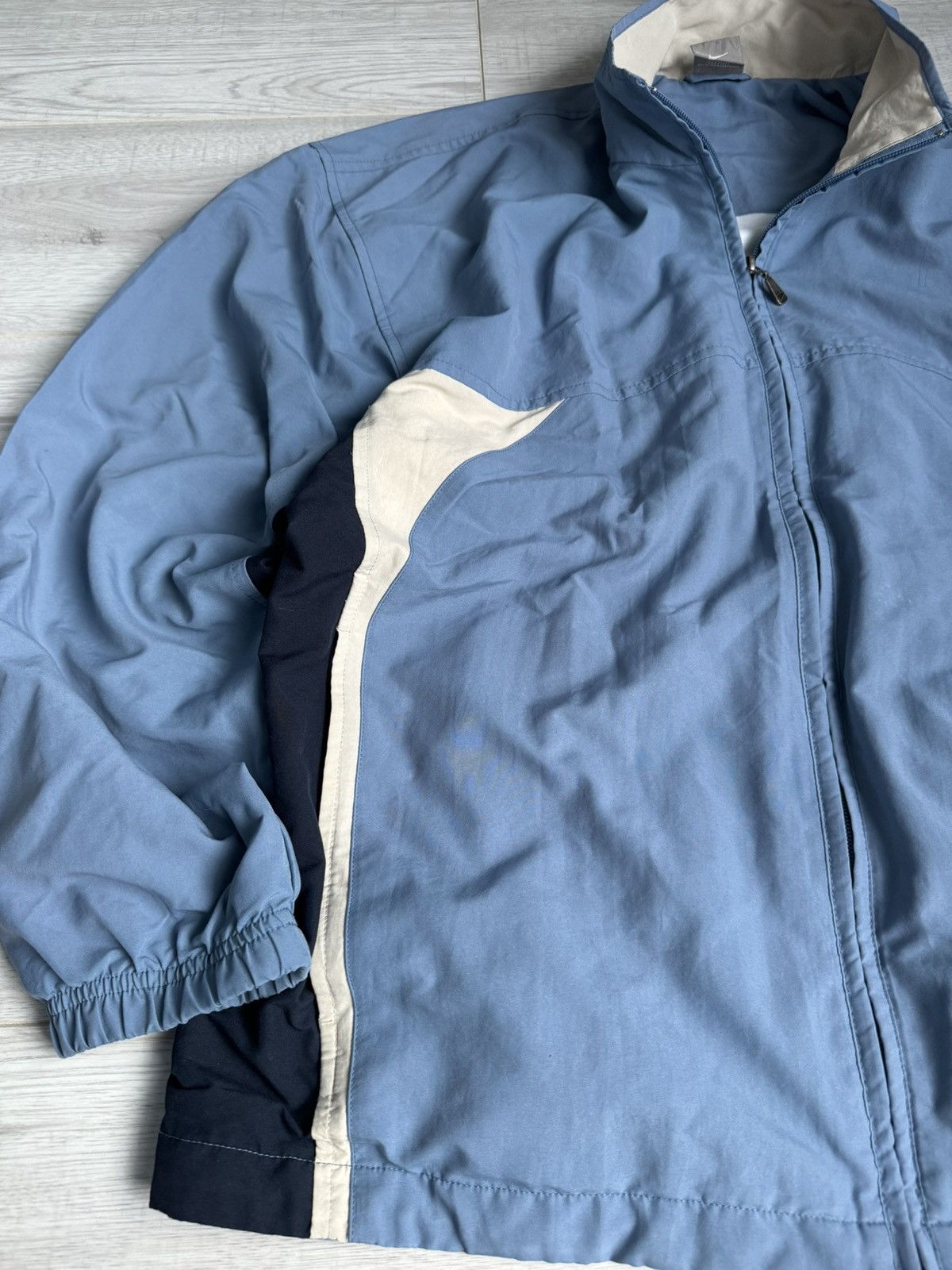 Nike × Vintage Vintage Nike Nylon Track Jacket 90’s Logo Swoosh Size US L / EU 52-54 / 3 - 4 Thumbnail