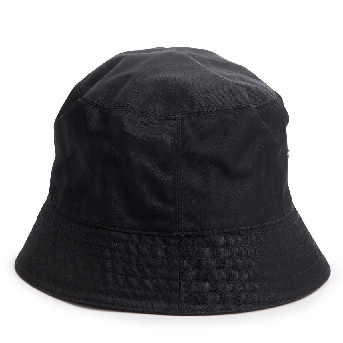 Prada Prada Black Re-Nylon Triangle Logo Bucket Hat Size M Size ONE SIZE - 2 Thumbnail