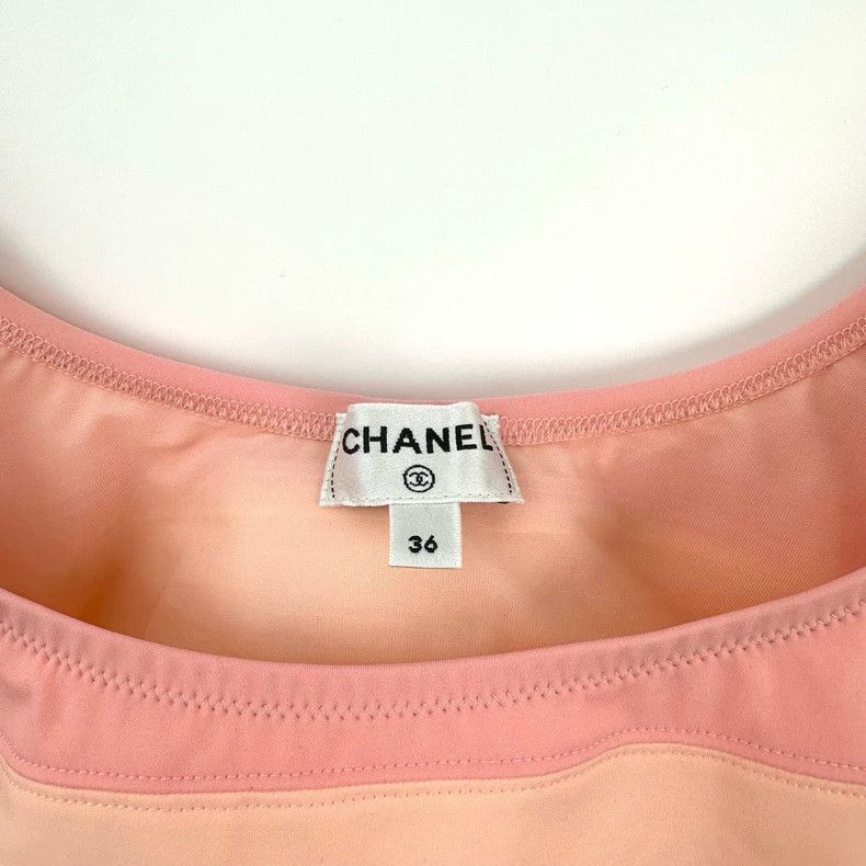 Chanel Chanel 24M coco beach pink striped short sleeves Size XS / US 0-2 / IT 36-38 - 4 Thumbnail