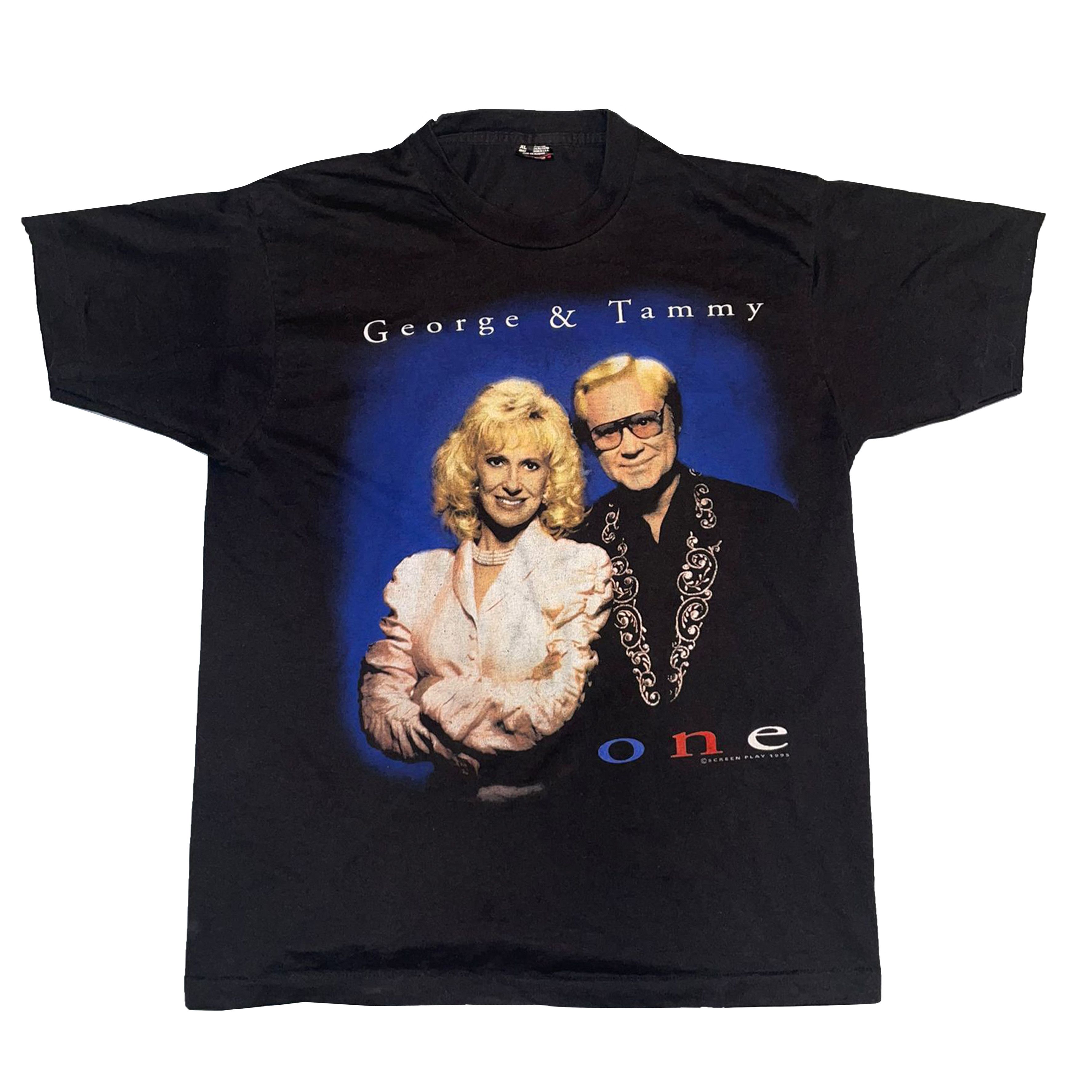 Fruit Of The Loom × Vintage Vintage 1995 George and Tammy T-Shirt Size US XL / EU 56 / 4 - 1 Thumbnail
