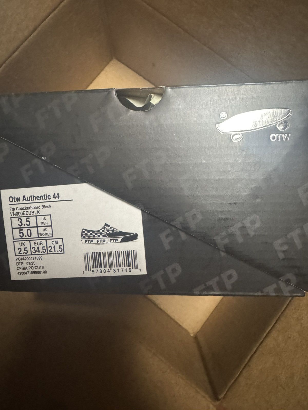 Fuck The Population FTP Vans OTW Authentic 44 Checkerboard Size US 5 / EU 37 - 3 Thumbnail