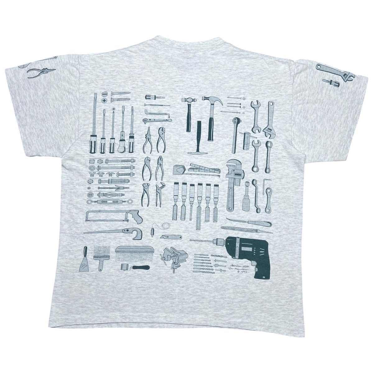 Vintage Vintage 1996 Tools Hammers Wrenches Drills Double Sided Tee Size US L / EU 52-54 / 3 - 2 Thumbnail