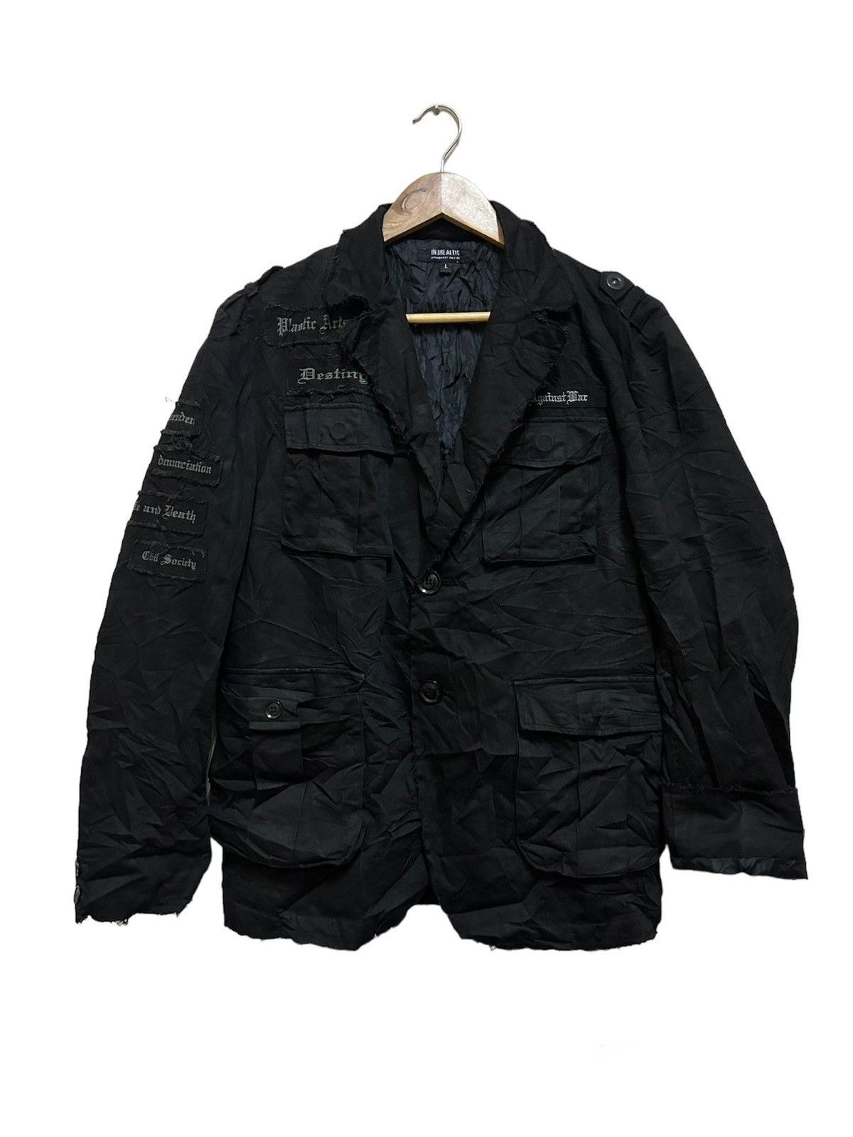 image of In The Attic Bondage Punk Coat in Black, Men's (Size Medium)