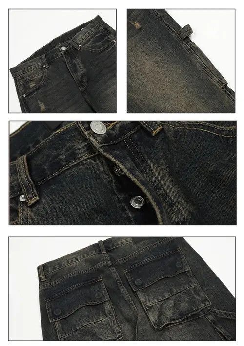 VIBE Grunge y2k faded baggy cargo jeans streetwear Size US 32 / EU 48 - 6 Thumbnail