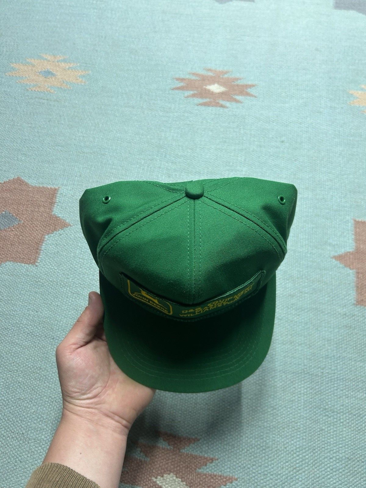 Vintage Vtg k products hat John Deere Michigan patch made USA farm Size ONE SIZE - 3 Thumbnail