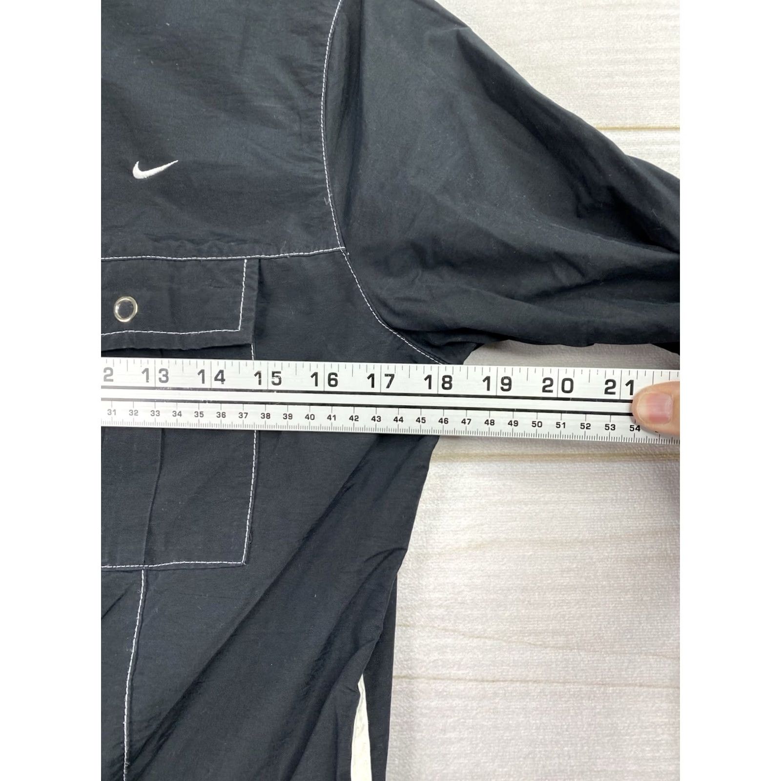 Nike VINTAGE Nike Moto Style Track Jacket Womens M Black Lightweight Swoosh Y2K Size M / US 6-8 / IT 42-44 - 6 Thumbnail