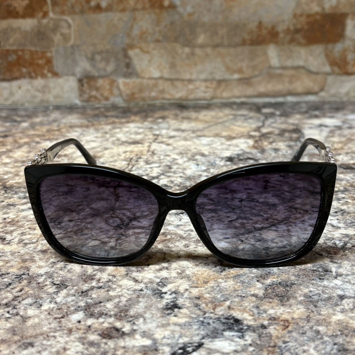 Swarovski Swarovski SK291 01B Black Glossy Cat Eye Sunglasses Size ONE SIZE - 3 Thumbnail