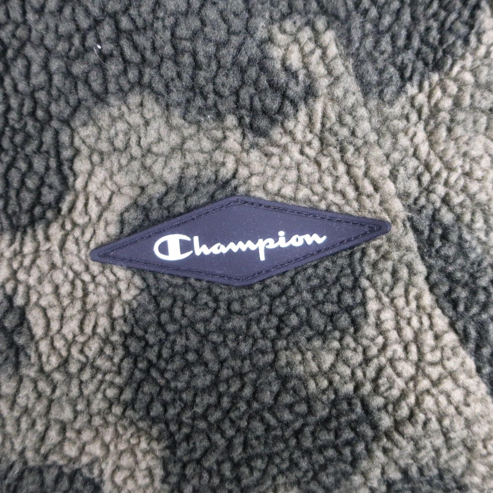 Champion VINTAGE Champion Fleece Sweater Mens Medium Green Woodland Camouflage Full Zip High Neck Size US M / EU 48-50 / 2 - 6 Thumbnail