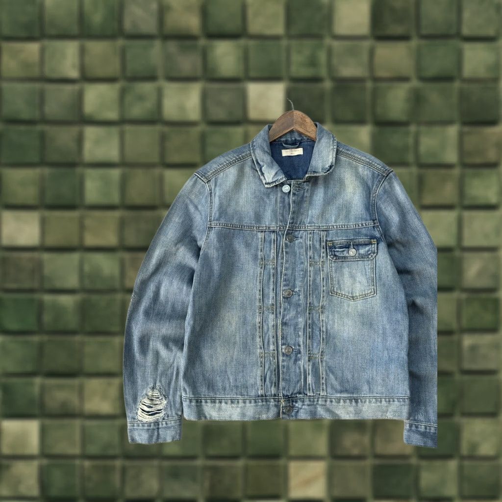 Allsaints AllSaints Denim Jacket Distressed Vintage Blue Button Casual Mens S Size US S / EU 44-46 / 1 - 1 Thumbnail