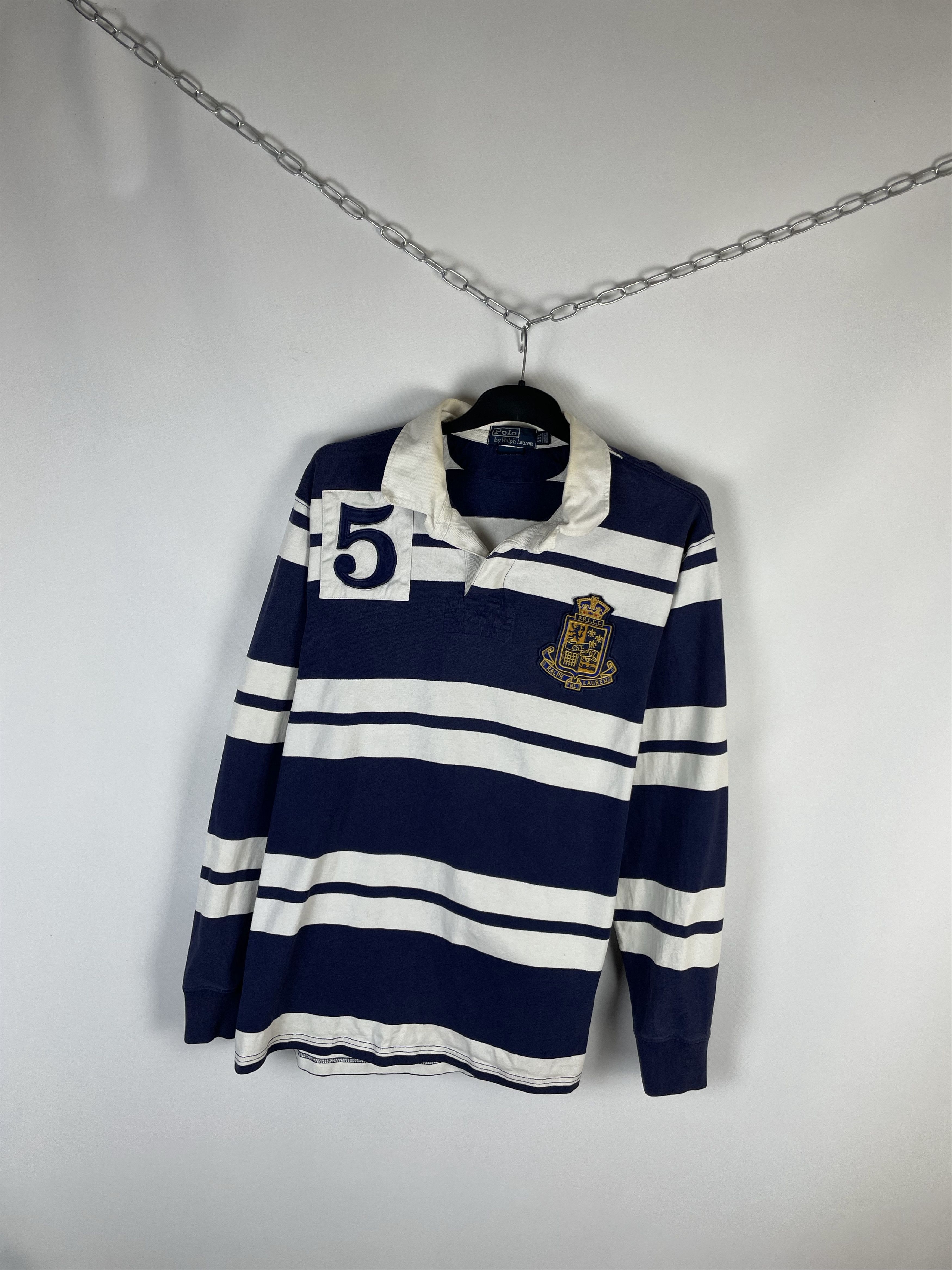 Polo Ralph Lauren Vintage 90s Polo Ralph Lauren Rugby Long Sleeve Shirt Size US XXL / EU 58 / 5 - 2 Thumbnail