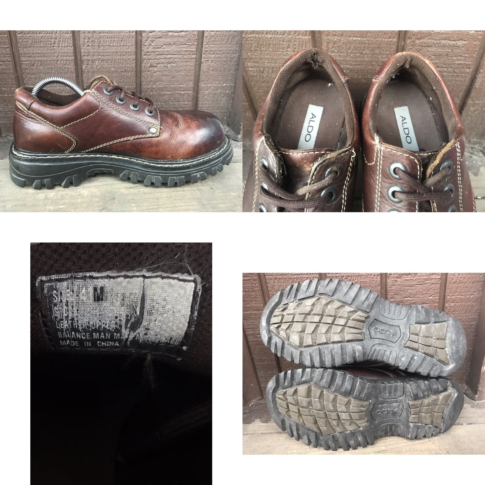 Aldo Aldo Womens Size 10-10.5 US/41M EUR Brown Leather LaceUp Oxford Casual Shoes-467 Shirt Womens Adult 10 Brown Oxford Shoes Size US 10.5 / IT 40.5 - 8 Thumbnail