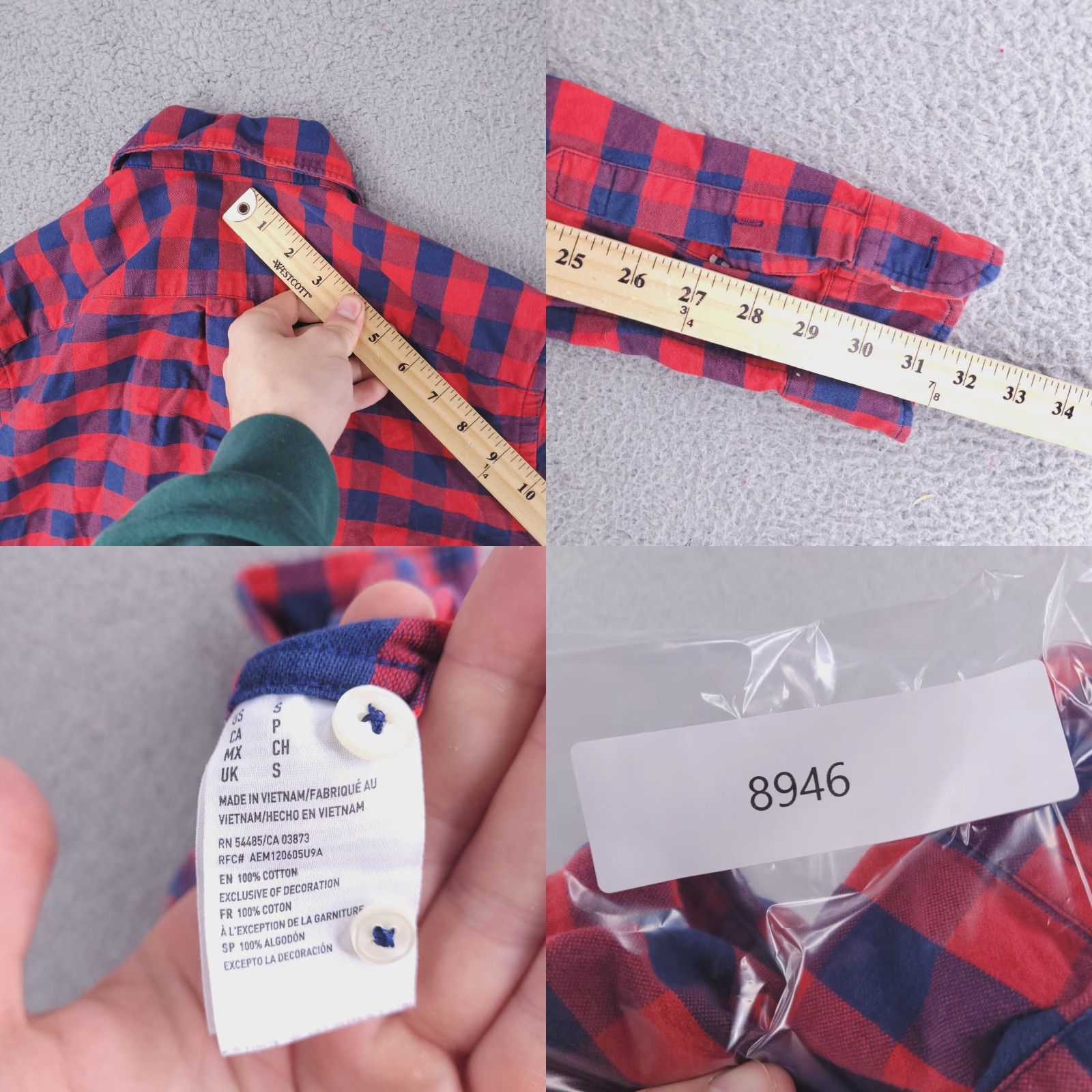 American Eagle Outfitters **American Eagle Mens Flannel Red Multicolor Button-Up Long Sleeve** User: American Eagle Mens Flannel Red Multicolor Button-Up Long Sleeve Size US S / EU 44-46 / 1 - 8 Thumbnail