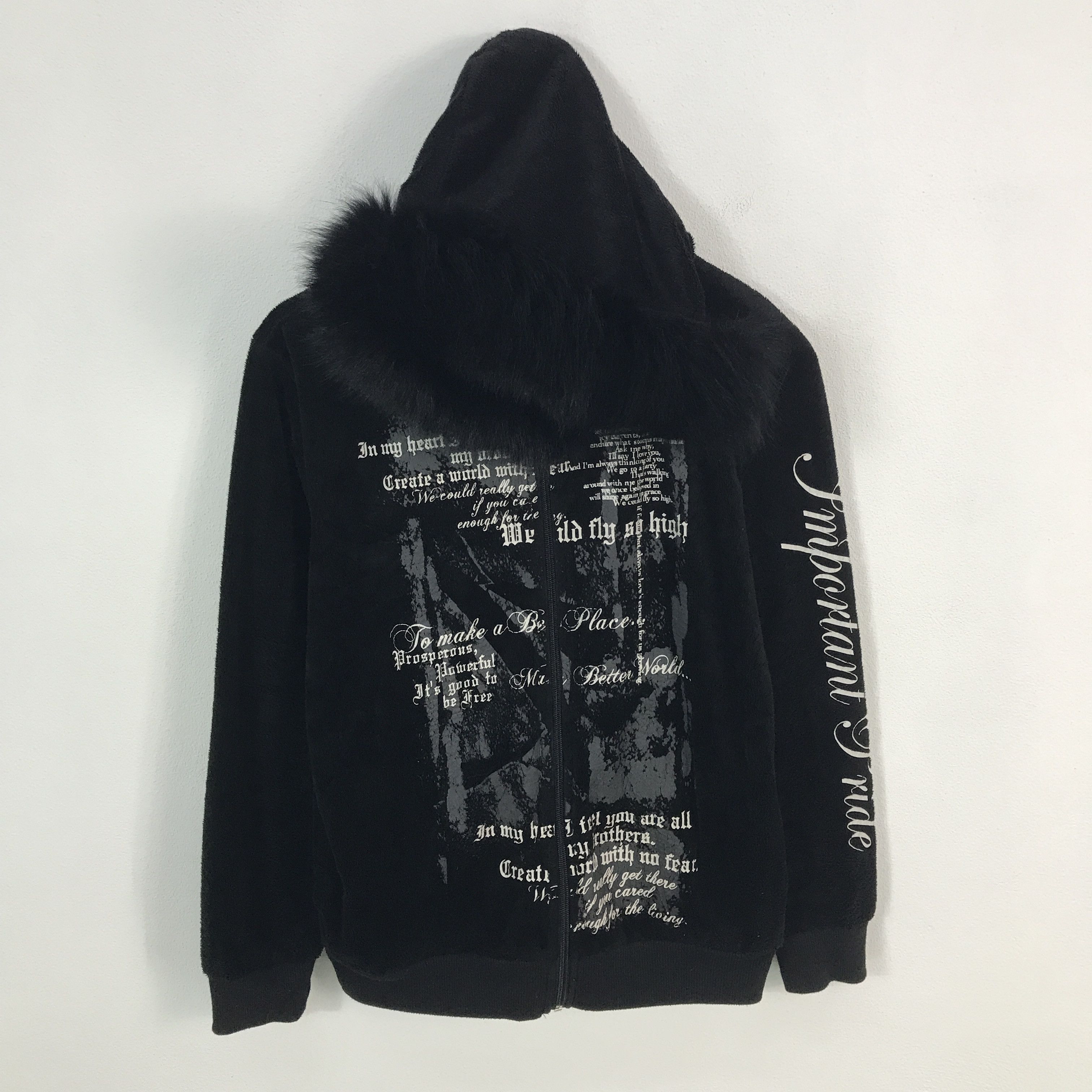 Japanese Brand important pride Punk Fur hoodie jacket Size US M / EU 48-50 / 2 - 1 Thumbnail