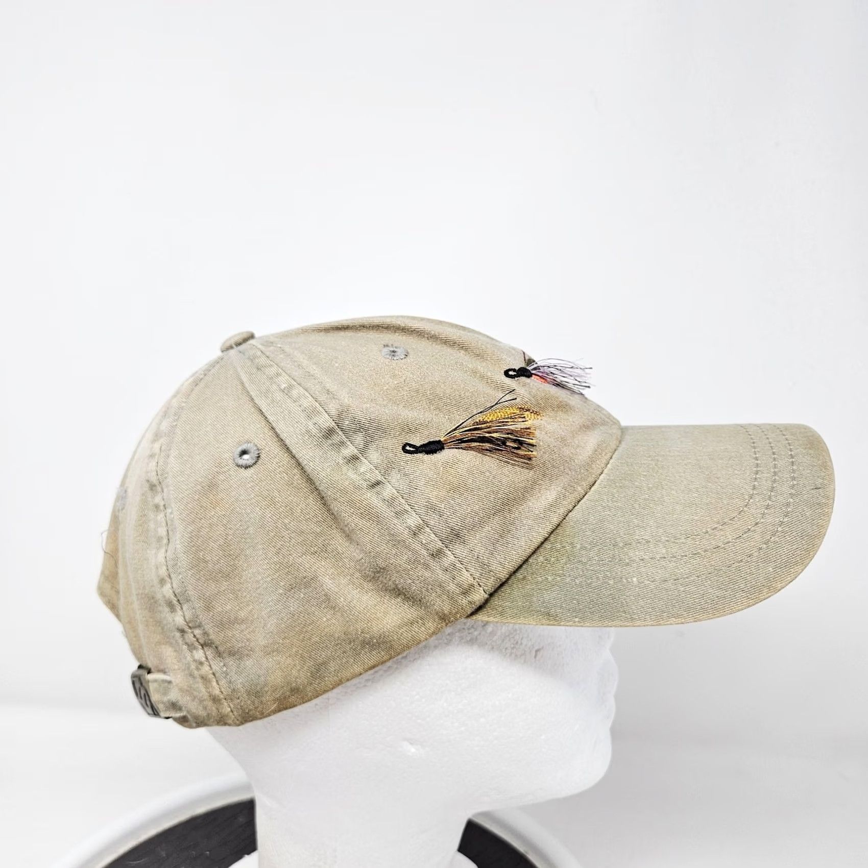 Vintage Broner Hat Cap Baseball Strap Back One Size Beige Mens Fly Fishing Lures Cap Baseball Hat Adjustable Twill Cotton Outdoor CasualSummer Size ONE SIZE - 3 Thumbnail