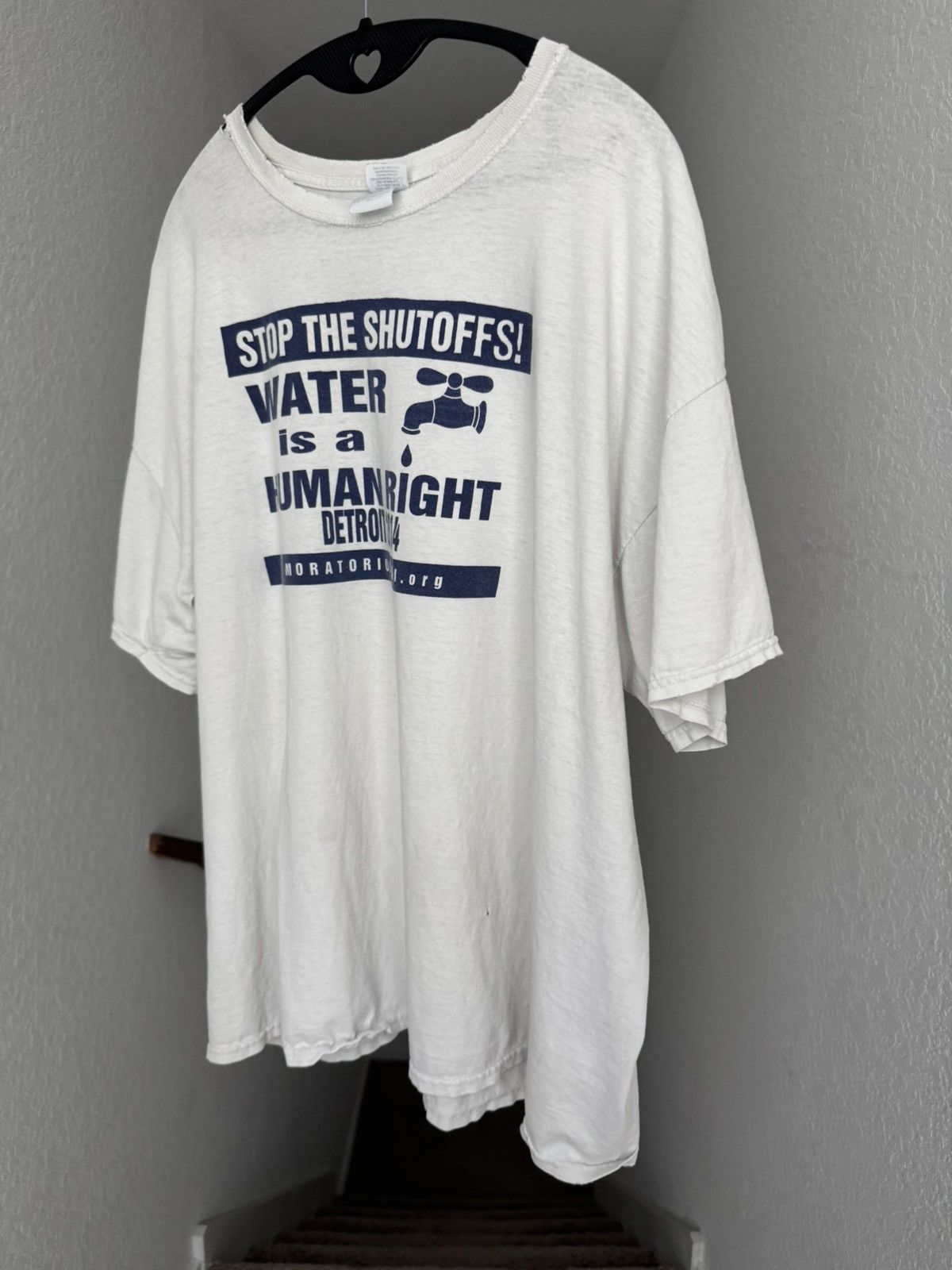 Vintage detroit thrashed human rights stop ERD distressed oversized Size US XXL / EU 58 / 5 - 7 Thumbnail