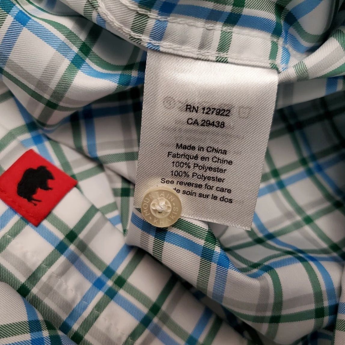 Mountain Khakis VINTAGE Mountain Khakis Shirt Mens L Green Blue Window Pane Plaid Button Classic Fit Size US L / EU 52-54 / 3 - 5 Thumbnail