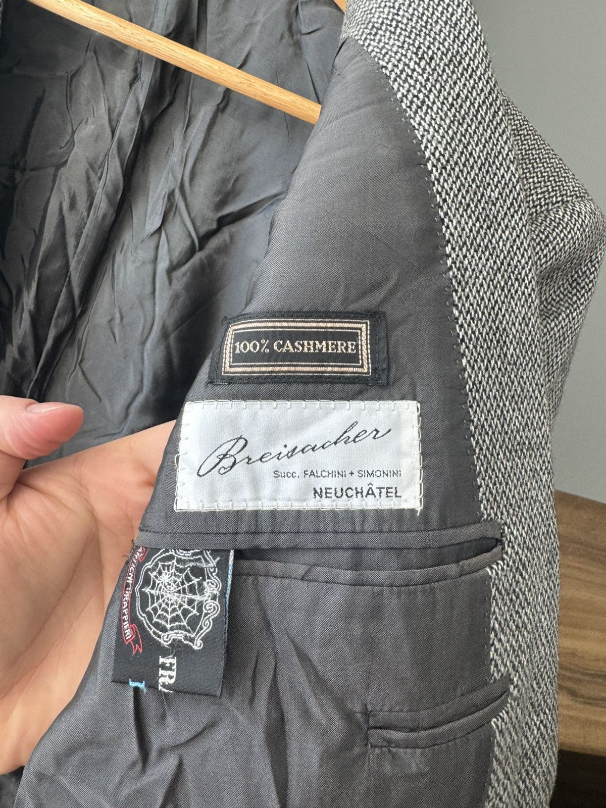 Canali Canali Two Buttons Cashmere/Wool Grey Blazer Jacket Size 50R - 7 Thumbnail