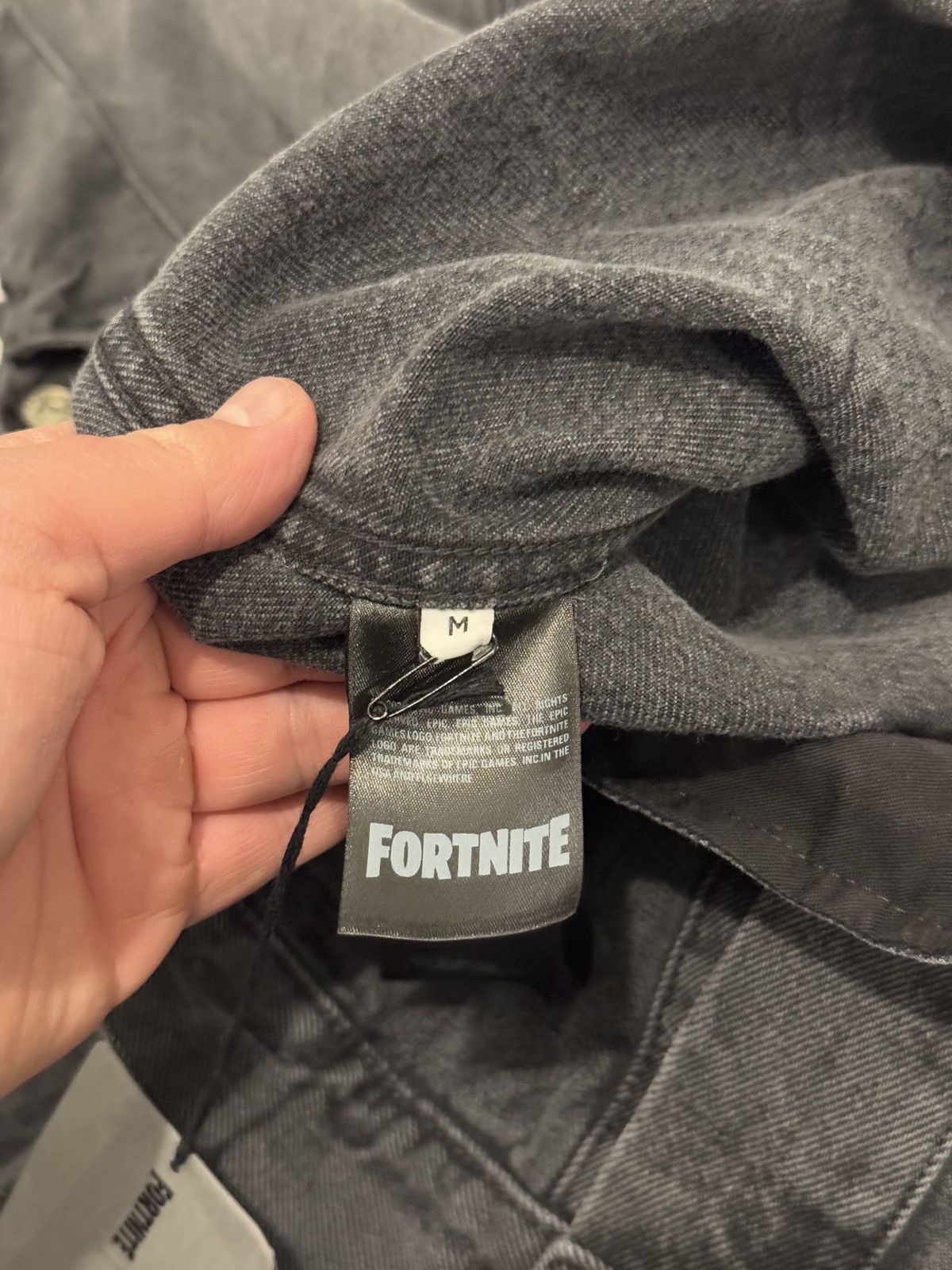 Balenciaga *RARE* 163/200 BALENCIAGA X FORTNITE DEMNA GREY DENIM JACKET Size US M / EU 48-50 / 2 - 14 Thumbnail