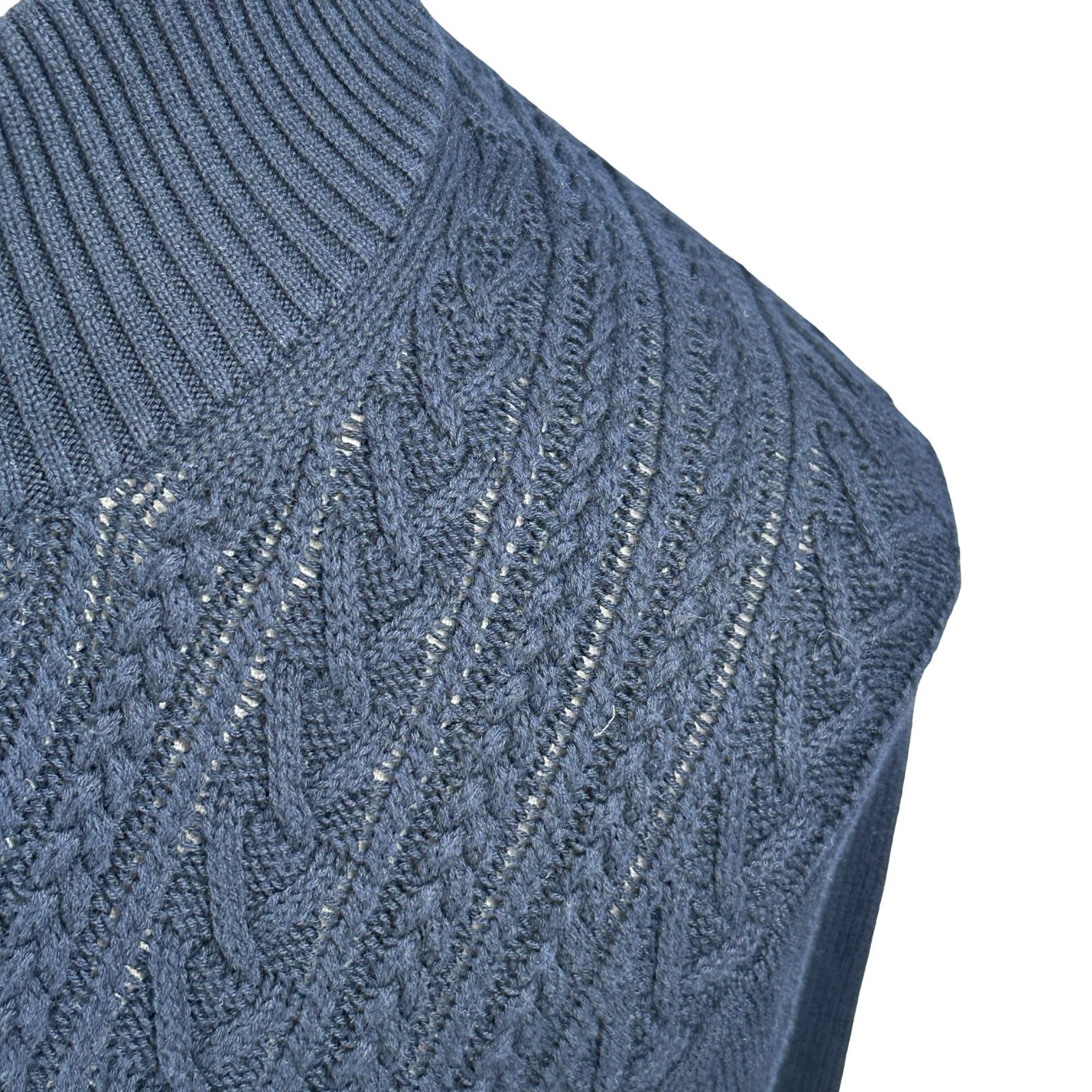 Jos. A. Bank Jos. A. Bank Sweater Men XXL Blue Maroon Cable Knit Tailored Size US XXL / EU 58 / 5 - 3 Thumbnail