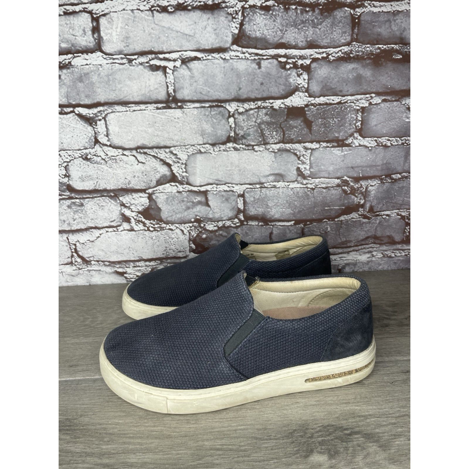 Birkenstock Birkenstock Oswego Midnight Blue Canvas Suede Slip On Shoes Size US 7 / IT 37 - 18 Thumbnail