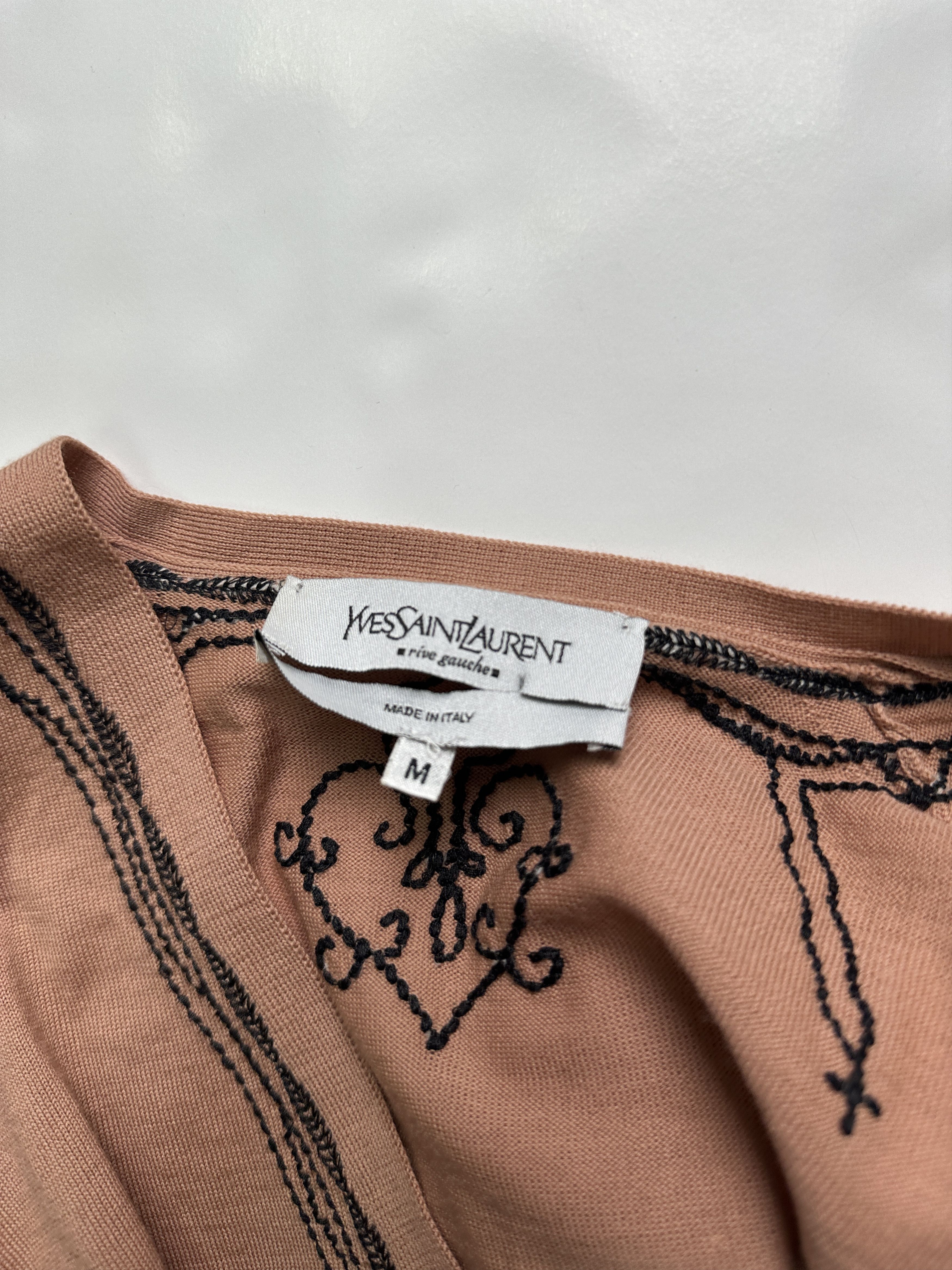 Yves Saint Laurent Yves Saint Laurent Beige Vest With Decoration Patterns Size M / US 6-8 / IT 42-44 - 4 Thumbnail