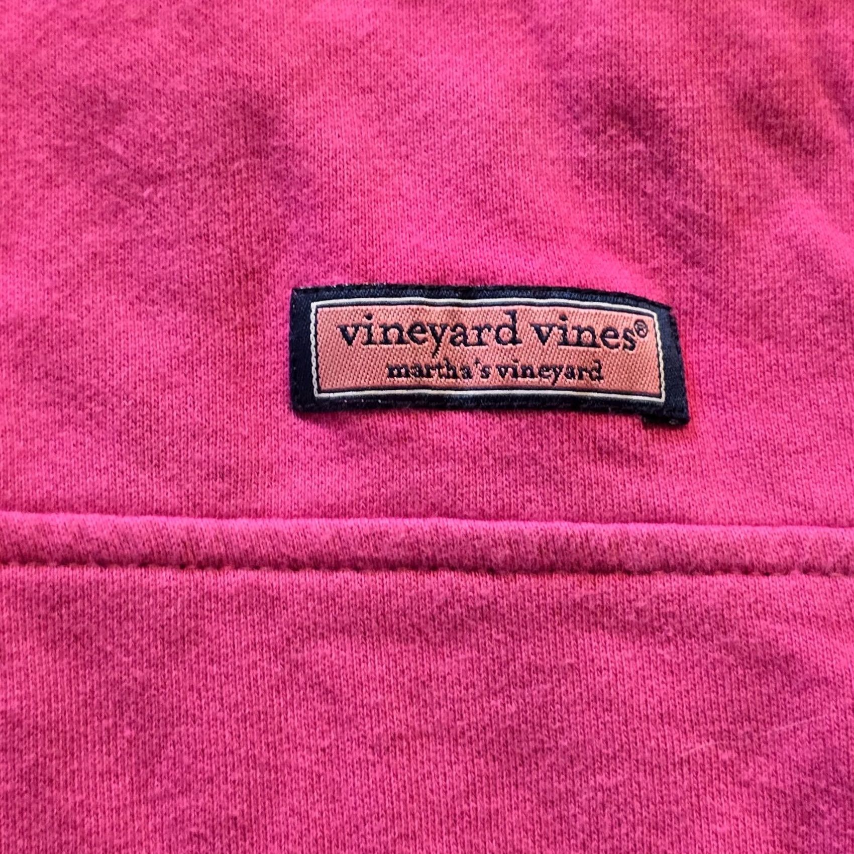 Vineyard Vines Vineyard Vines Sweater Womens Size Medium Pink 1/4 Zip Plaid Trim Casual Preppy Size M / US 6-8 / IT 42-44 - 3 Thumbnail
