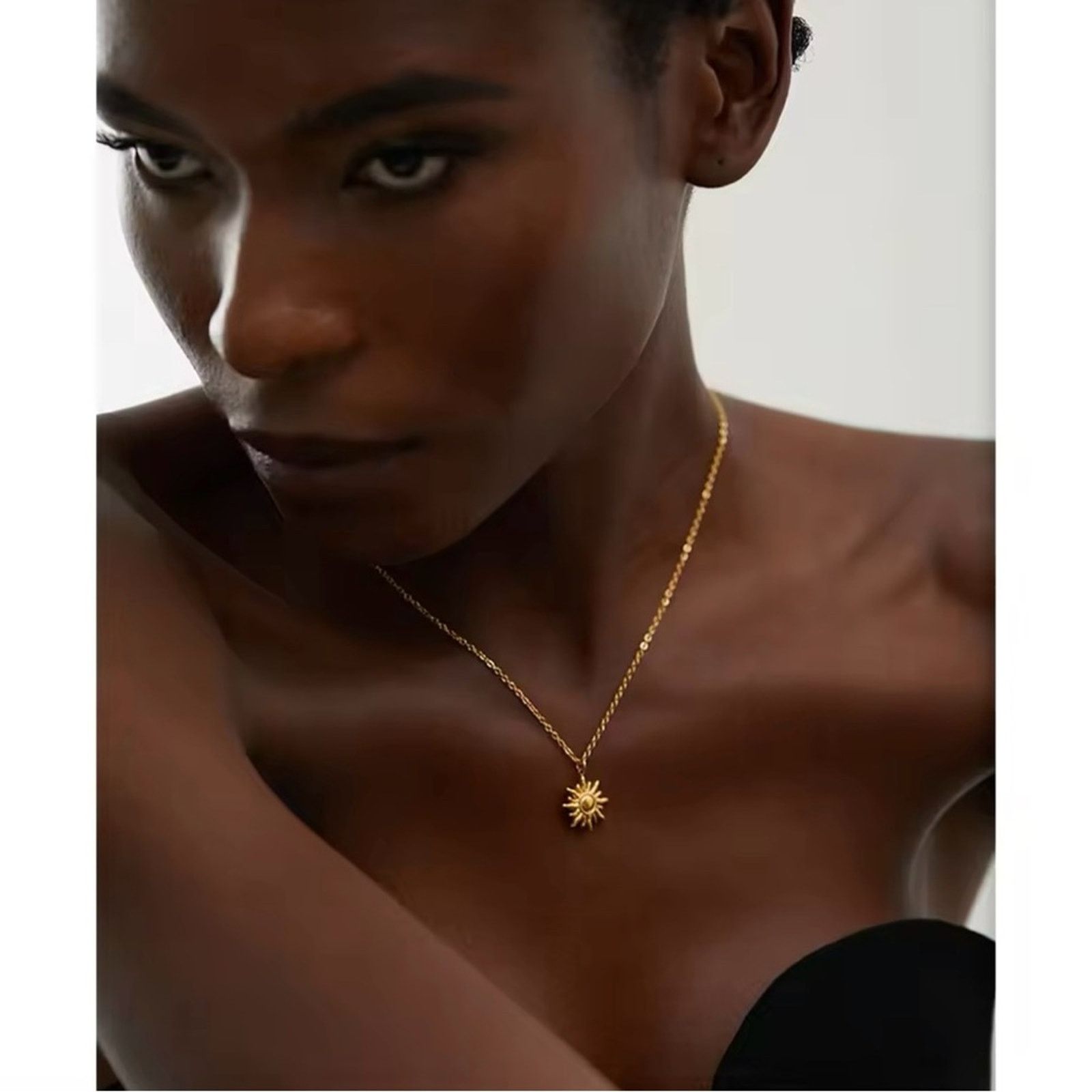 Other COPY - Stainless Steel Golden Casting Sun Pendant Necklace Size ONE SIZE - 3 Thumbnail