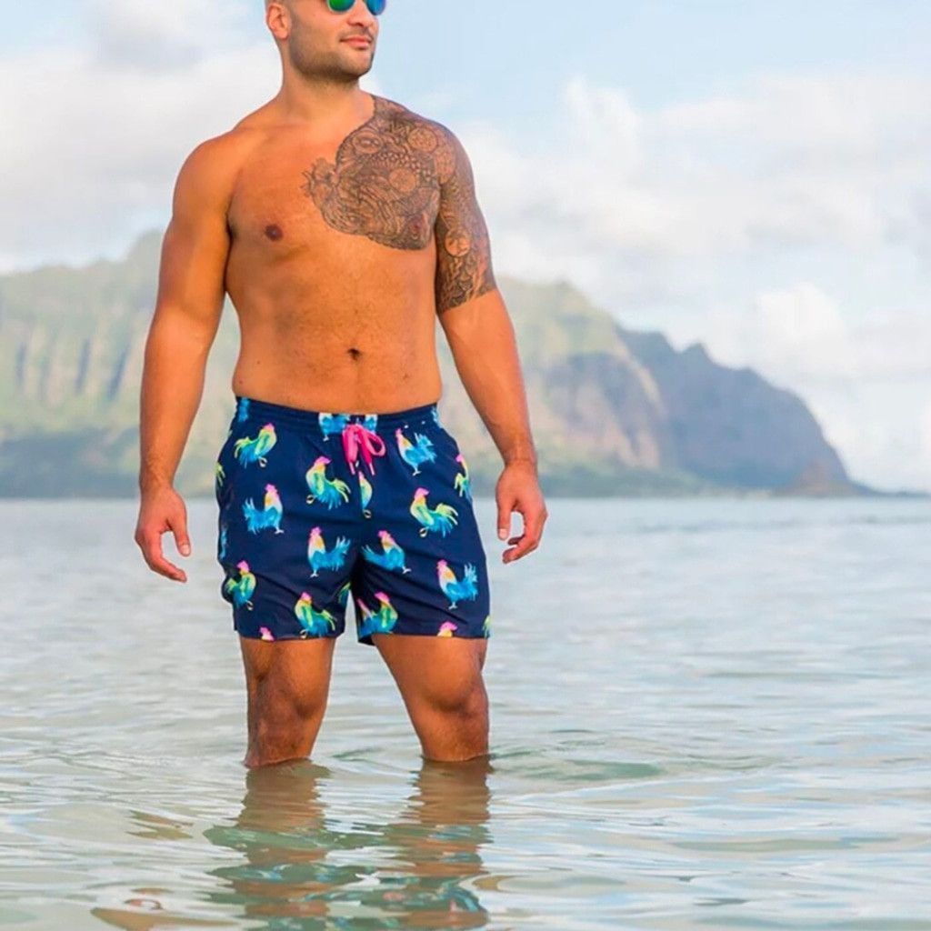 Chubbies Chubbies The Fowl Plays 7in Stretch Swim Trunk Size XXL Size US 33 - 1 Thumbnail