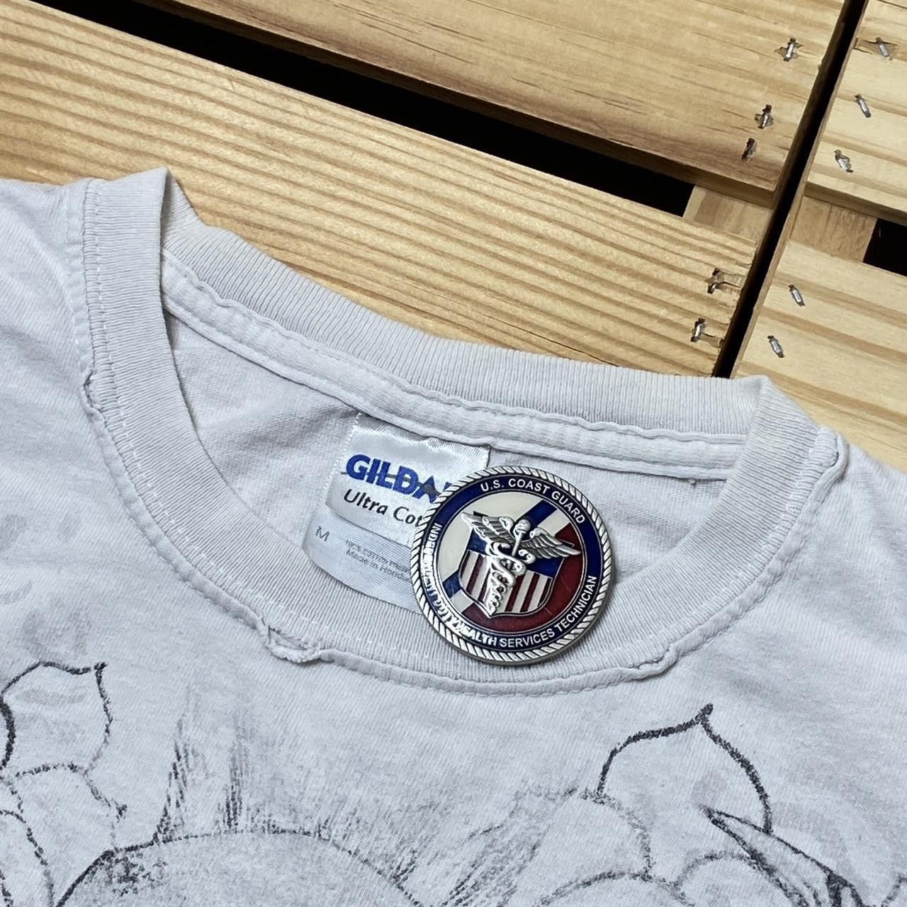 Gildan Miami Ink White Thrashed Y2K Tee Size Medium Size US M / EU 48-50 / 2 - 4 Thumbnail