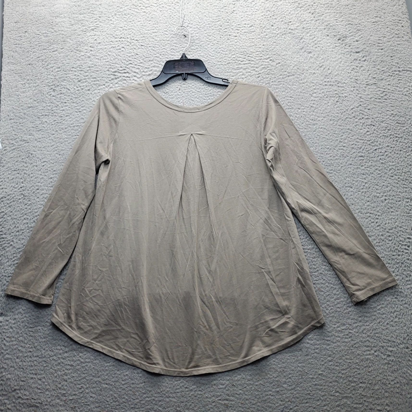 Vintage Baci Amici Tunic Top Womens Brown Cotton Relaxed Fit Pullover Crew Neck Long Sleeve Regular Size L Shirt Size L / US 10 / IT 46 - 2 Thumbnail