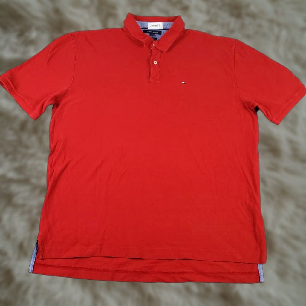 Tommy Hilfiger Tommy Hilfiger Polo Shirt Mens 2XL Red Short Sleeve 100% Cotton Size US XXL / EU 58 / 5 - 1 Thumbnail