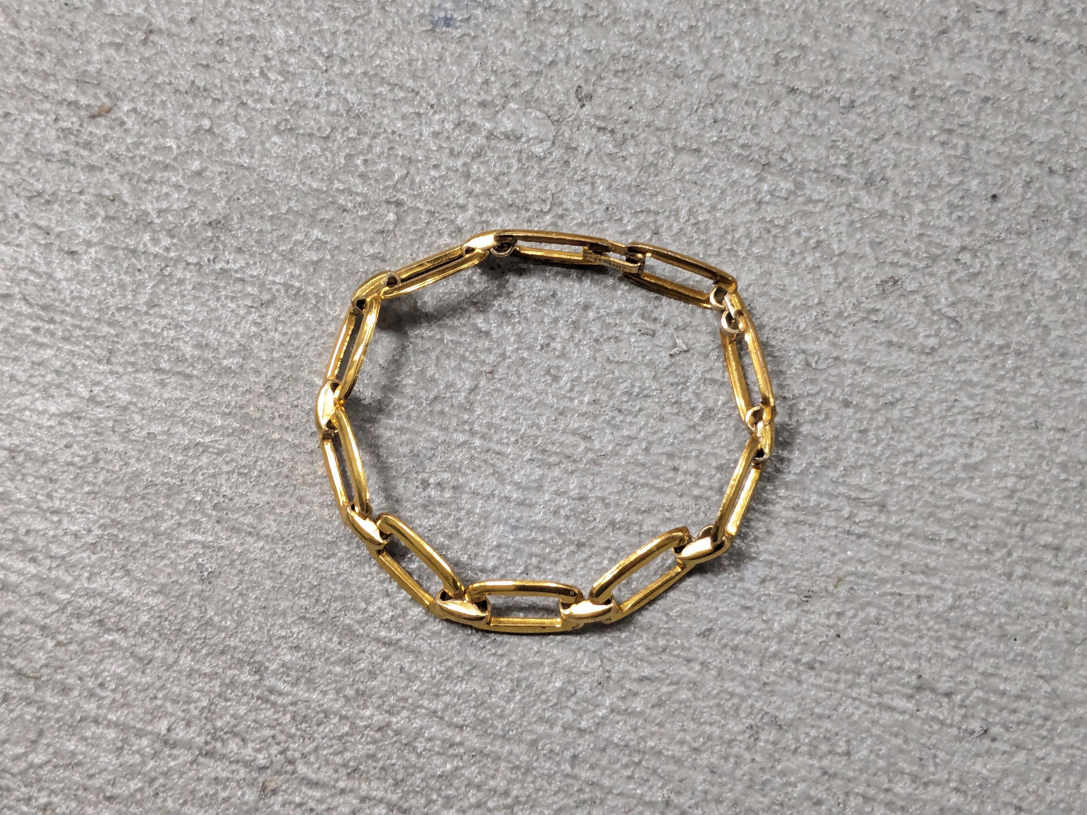 Jewelry × Vintage Vintage Sterling Silver Bracelet Gold Plated 7.25" Size ONE SIZE - 5 Thumbnail