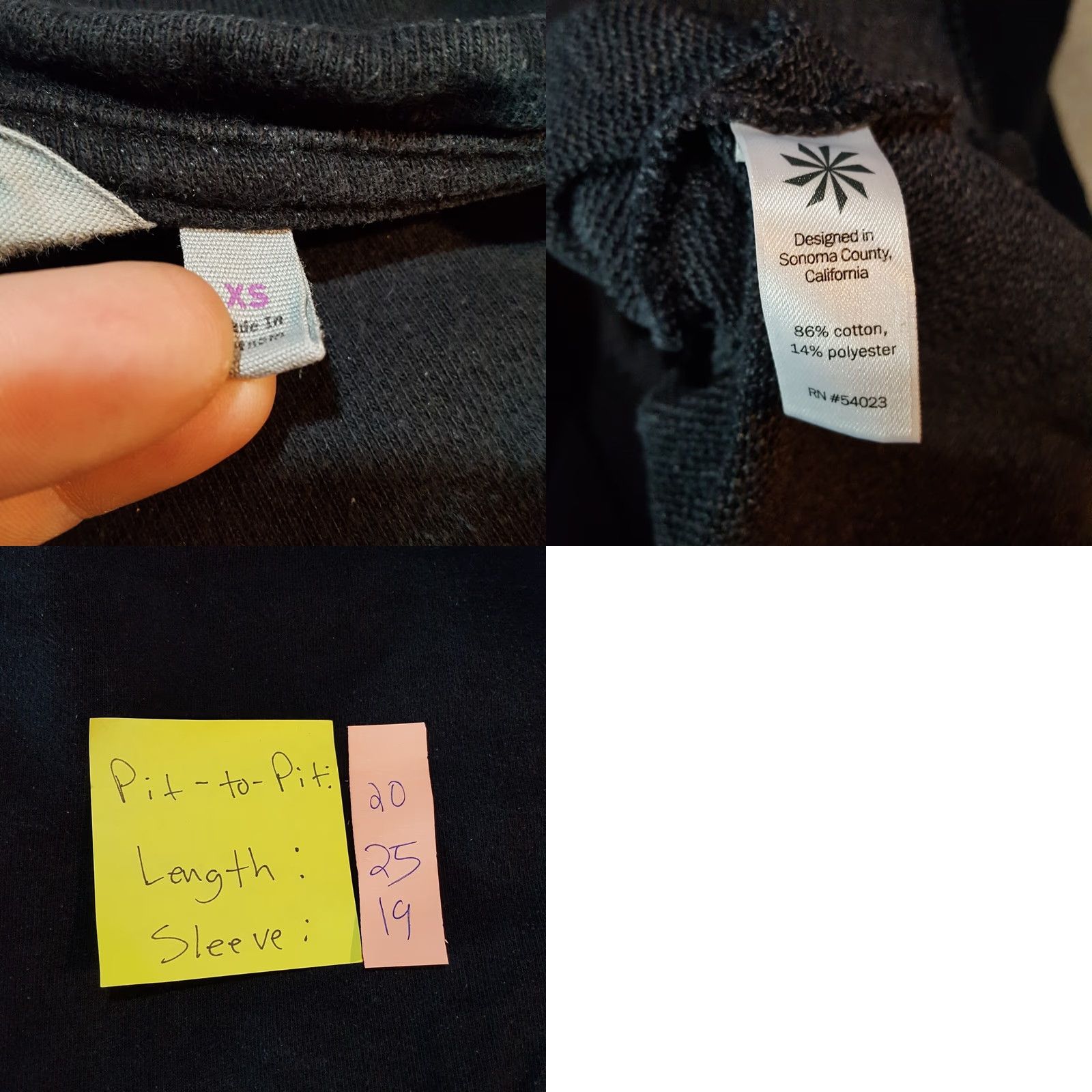 Athleta Athleta Womens XS Black Side Zip Crewneck Sweatshirt Athleta Shirt Adult XS Black Athletic Retro Size XS / US 0-2 / IT 36-38 - 8 Thumbnail