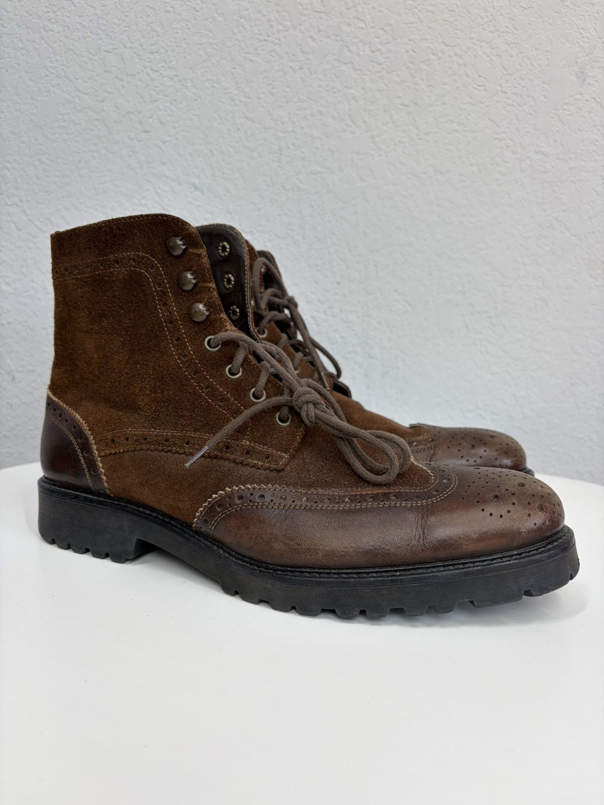If Six Was Nine Vintage Y2K Guidi CCP Style Distressed Leather Biker Boots Size US 10 / EU 43 - 3 Thumbnail