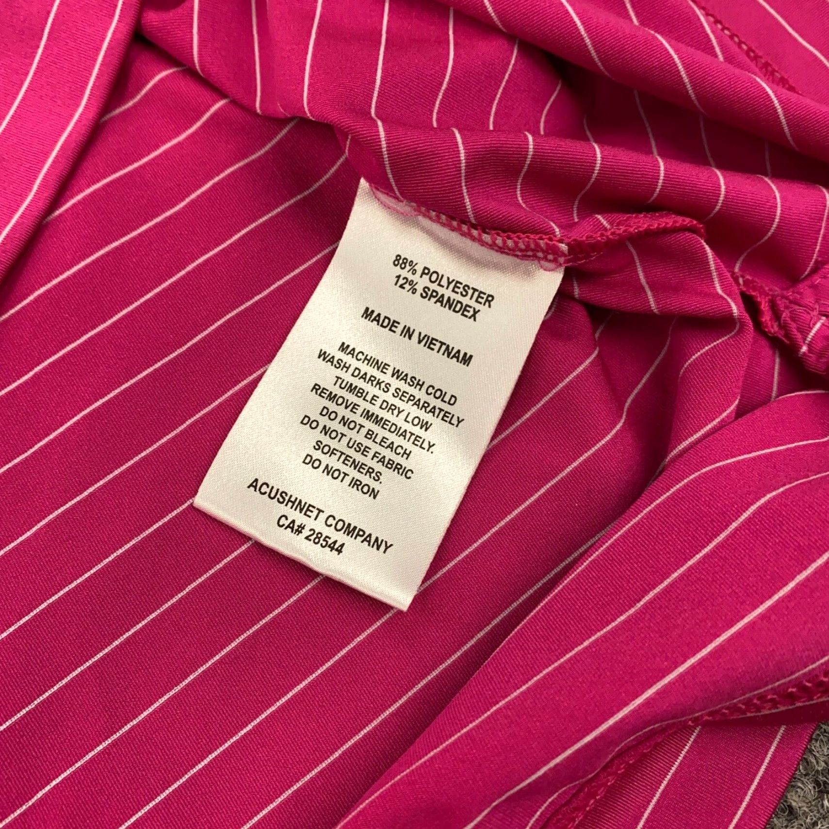 Footjoy FootJoy Shirt Mens Large Pink Striped Polo Short Sleeve Stretch Golf Polo Shirt Mens Size US L / EU 52-54 / 3 - 4 Thumbnail