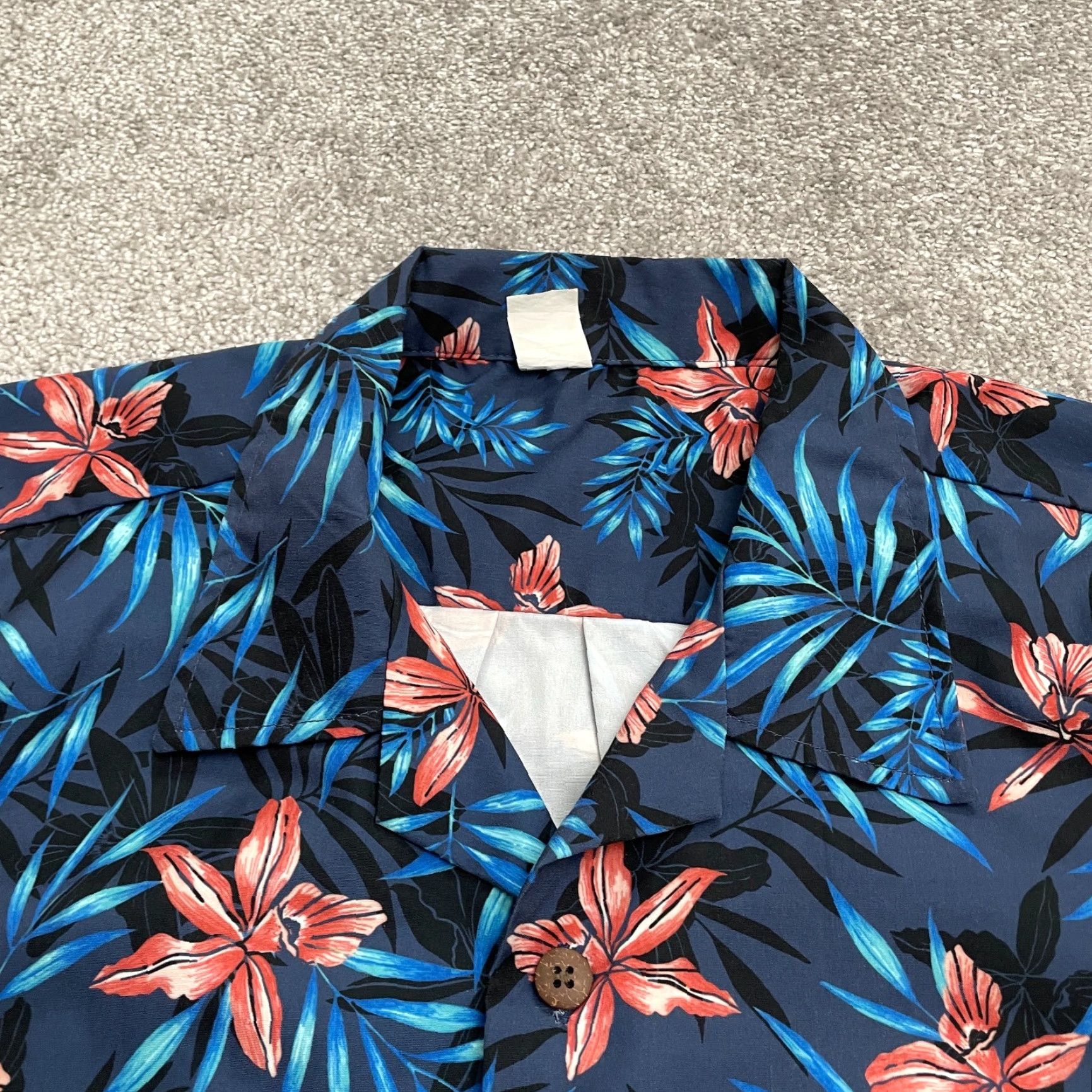 Vintage Palm Wave Hawaii Shirt Mens Large Blue Floral Short Sleeve Button Up Hawaii Beach Tropical 90s? Size US L / EU 52-54 / 3 - 3 Thumbnail