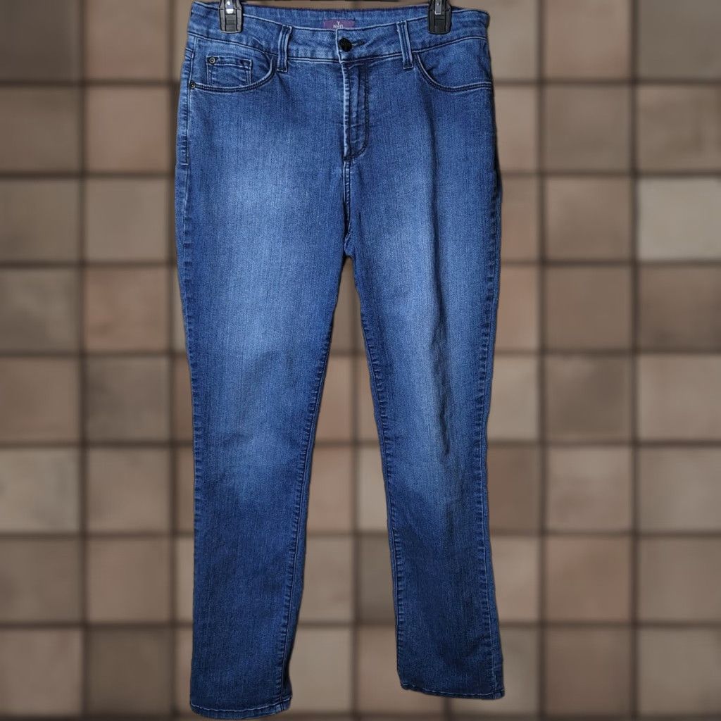 NYDJ VINTAGE NYDJ High Rise Skinny Straight Jeans-Size 8 Size 30" / US 8 / IT 44 - 1 Thumbnail