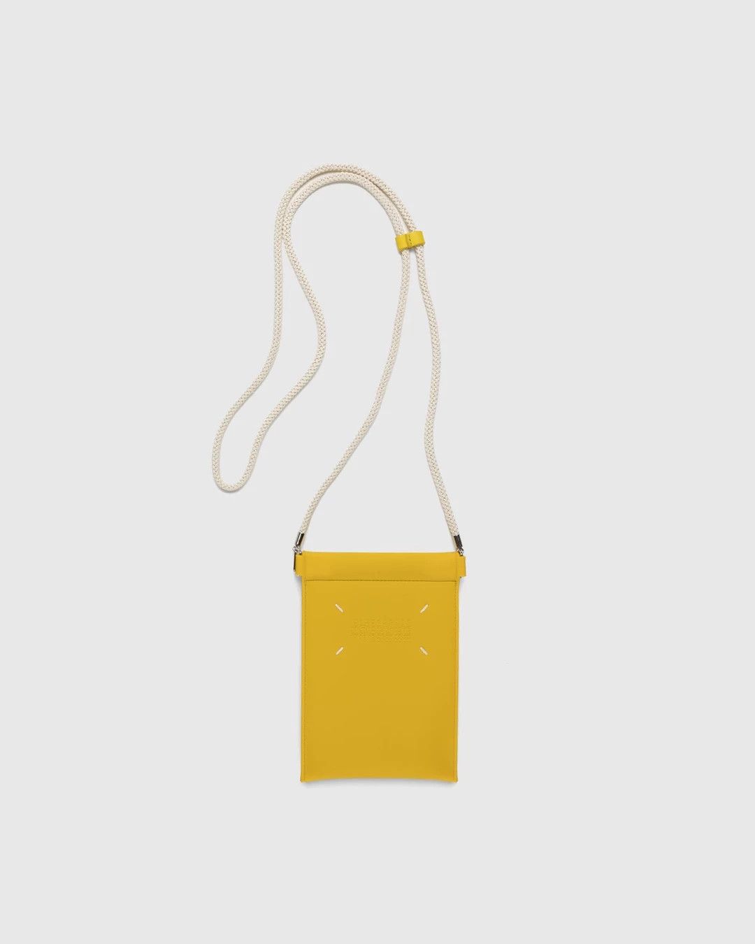 Maison Margiela Maison Margiela Logo Rubber Phone Pouch Case In Yellow Size ONE SIZE - 2 Thumbnail