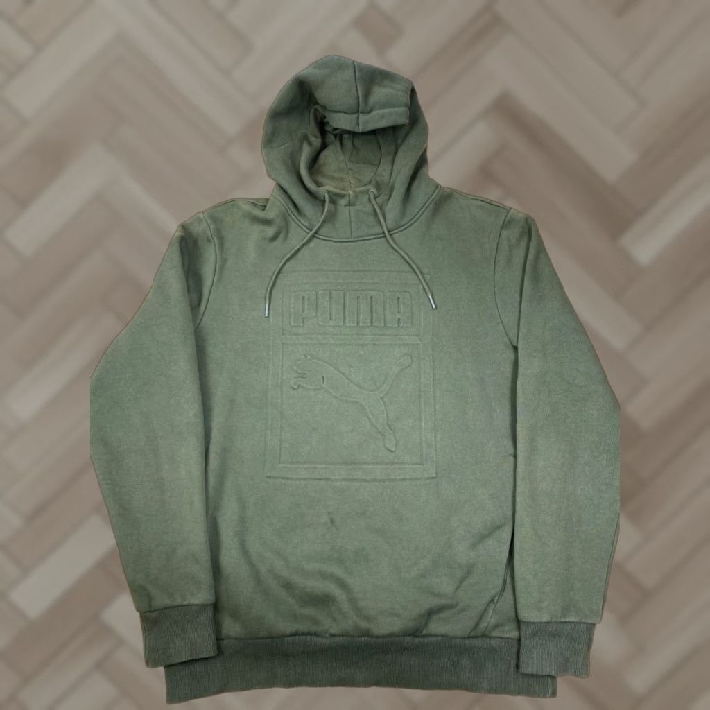 Puma Puma Green Hoodie L Men Regular Pullover Drawstring Big Logo Activewear Casual Climactic 4800 Size US L / EU 52-54 / 3 - 1 Thumbnail